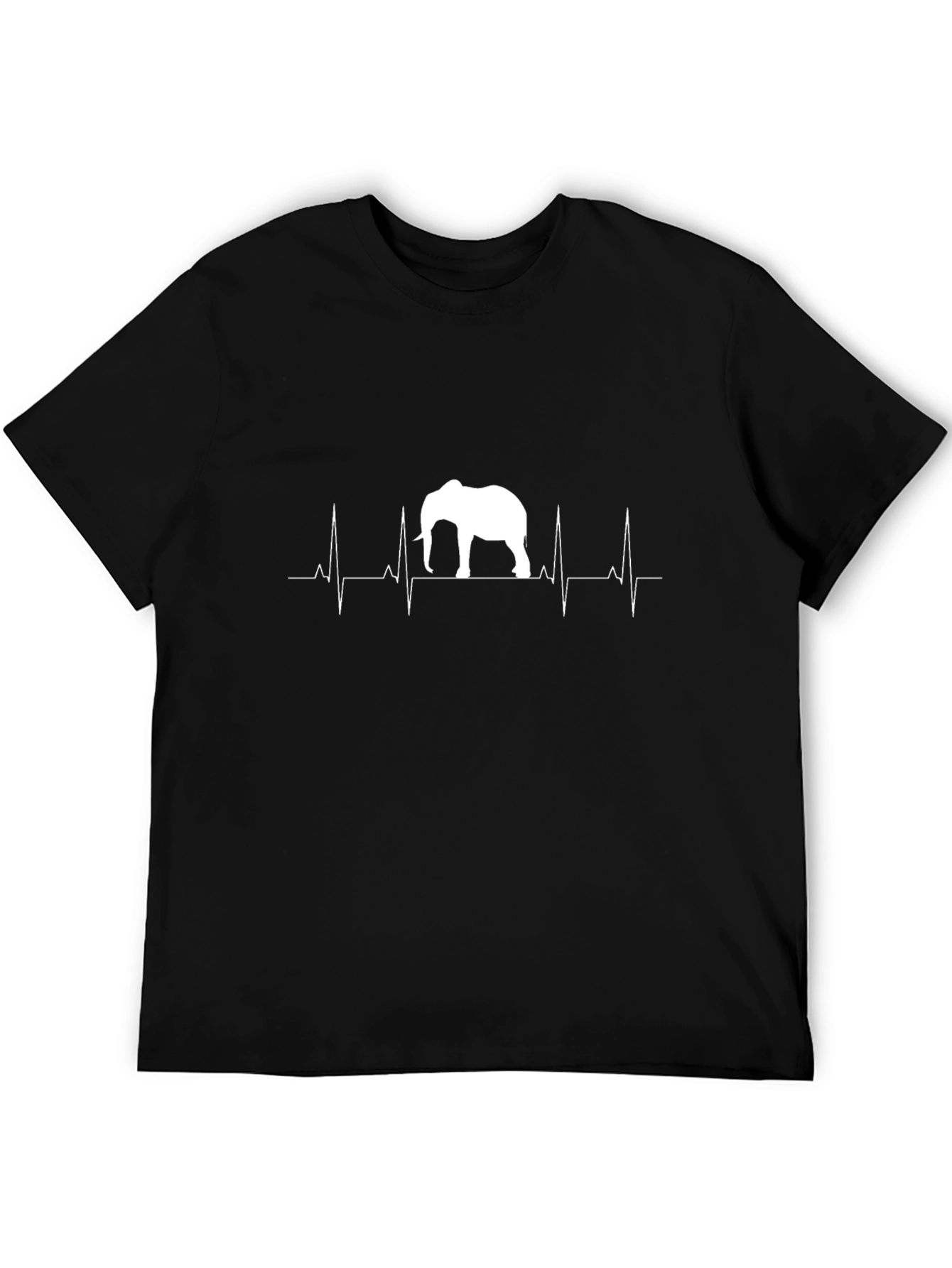 Elephant Heartbeat T-Shirt - Black
