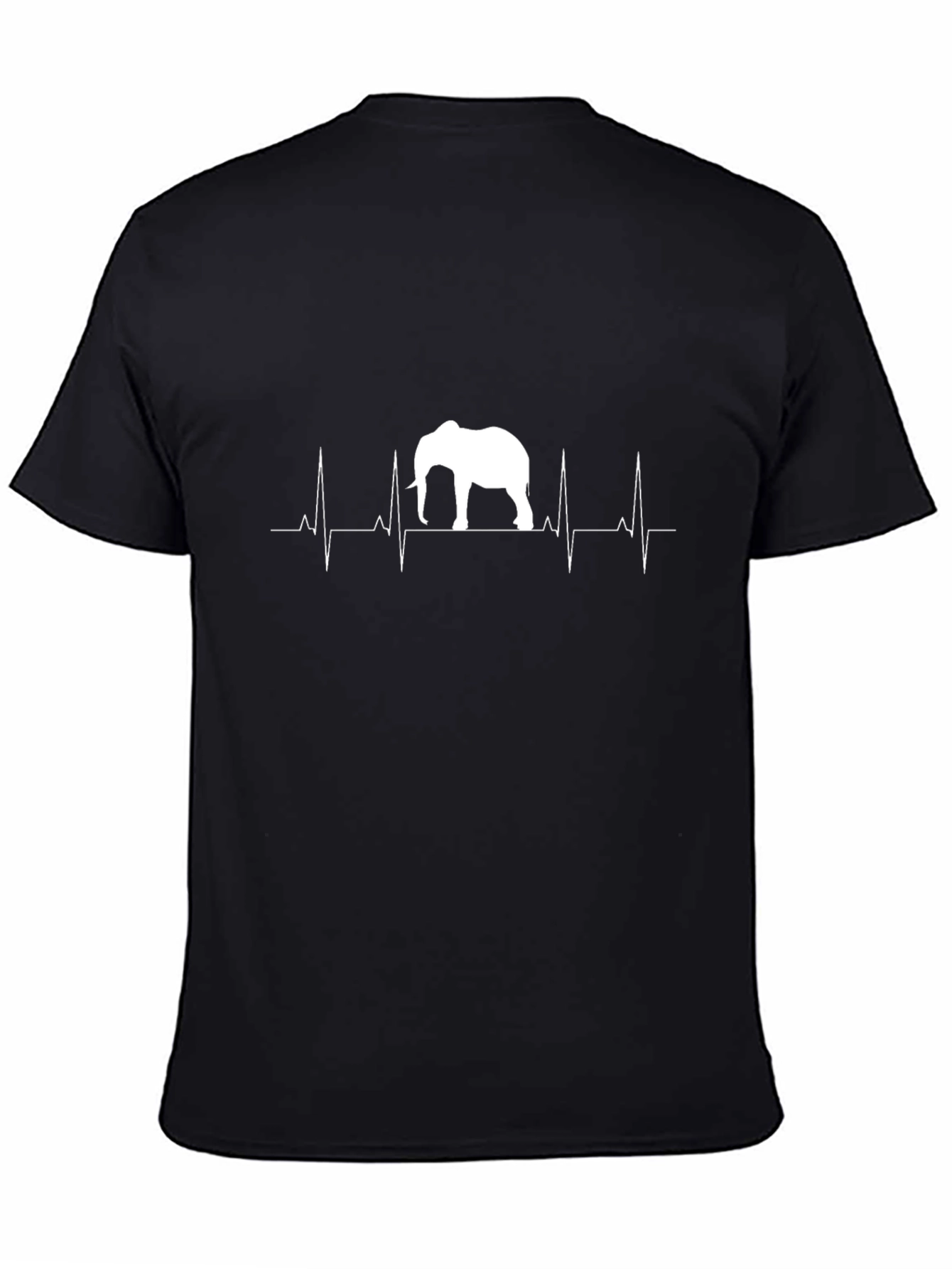 Elephant Heartbeat T-Shirt - Black