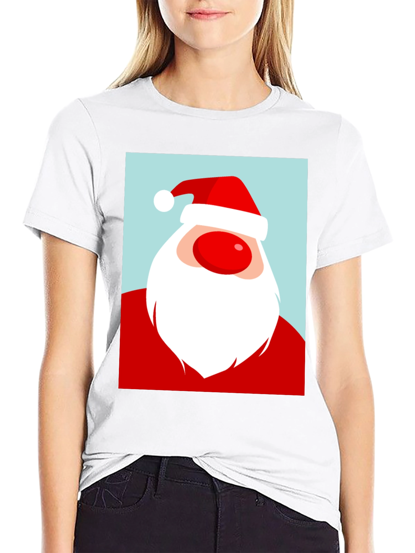 Santa Graphic Tee - Holiday Cheer T-Shirt