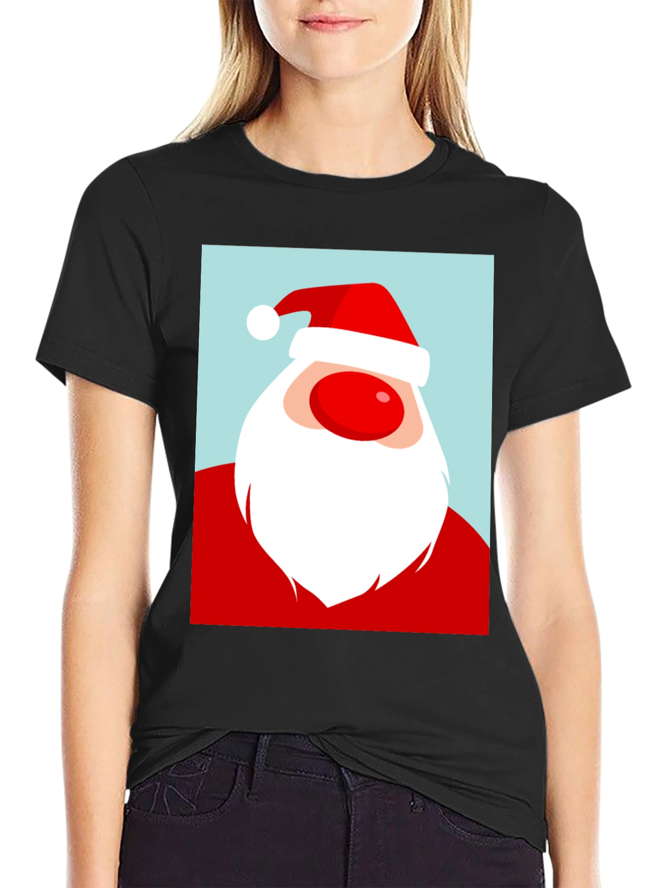 Santa Graphic Tee - Holiday Cheer T-Shirt