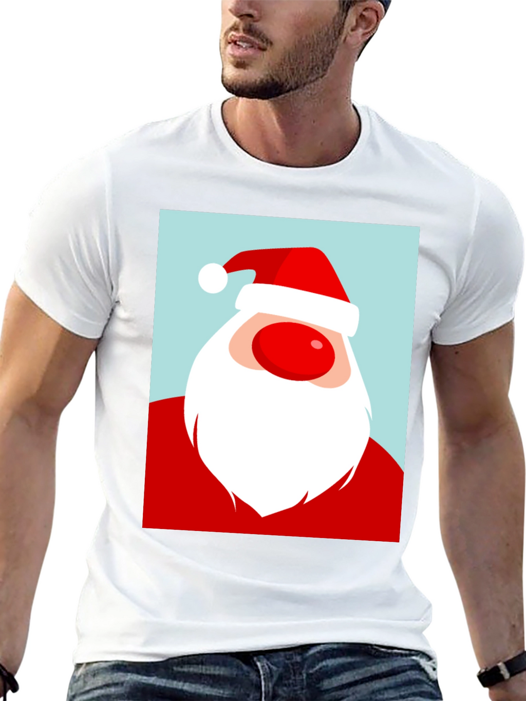 Santa Graphic Tee - Holiday Cheer T-Shirt