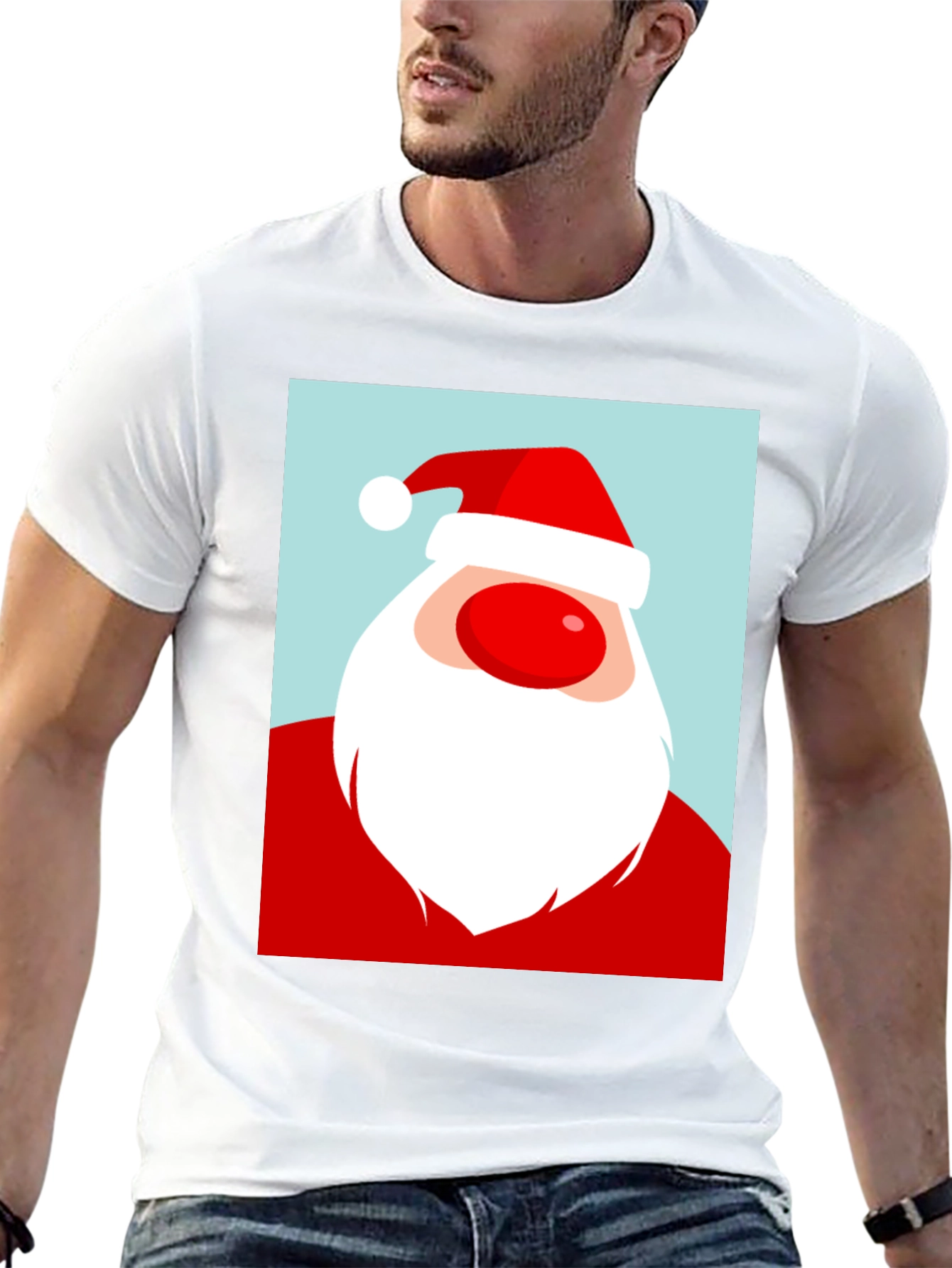 Santa Graphic Tee - Holiday Cheer T-Shirt
