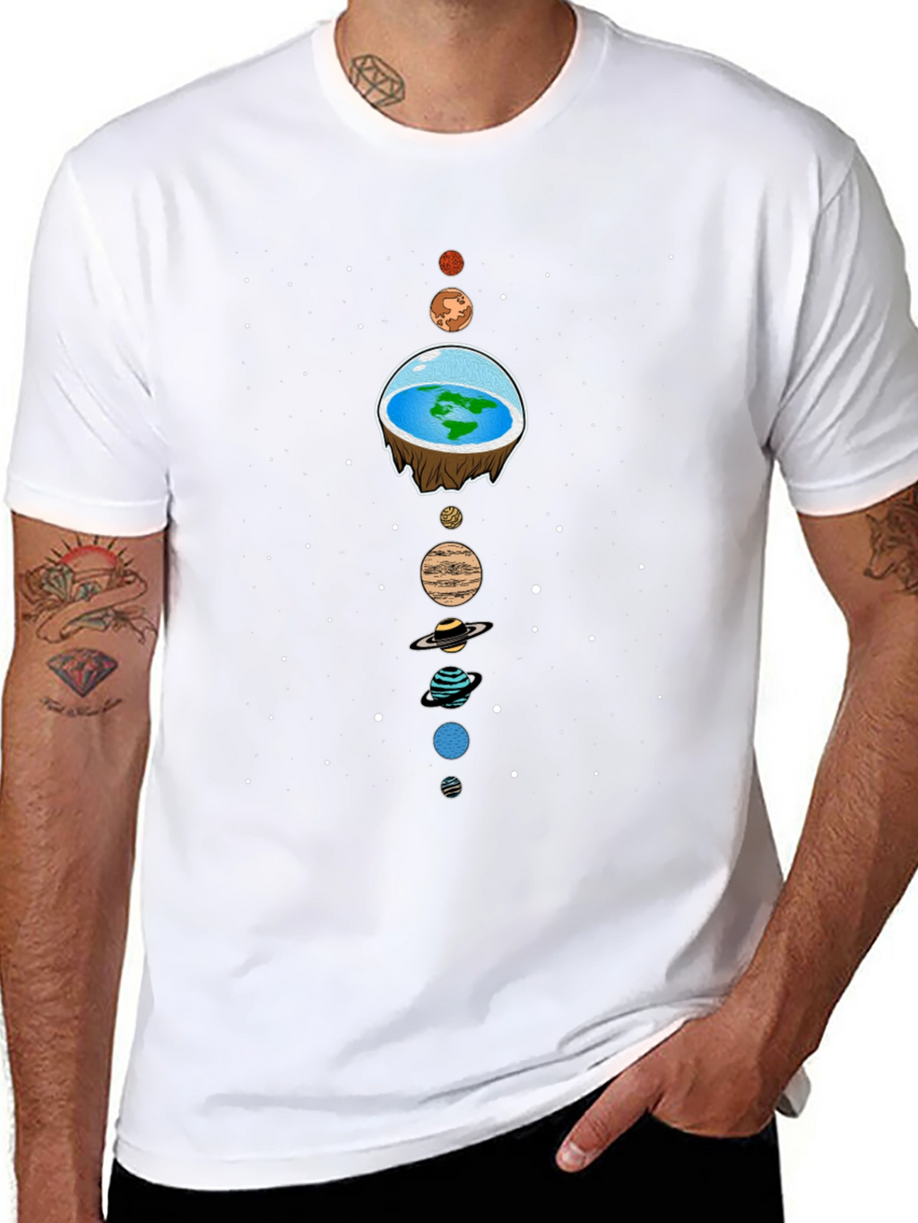 Flat Earth Solar System T-Shirt