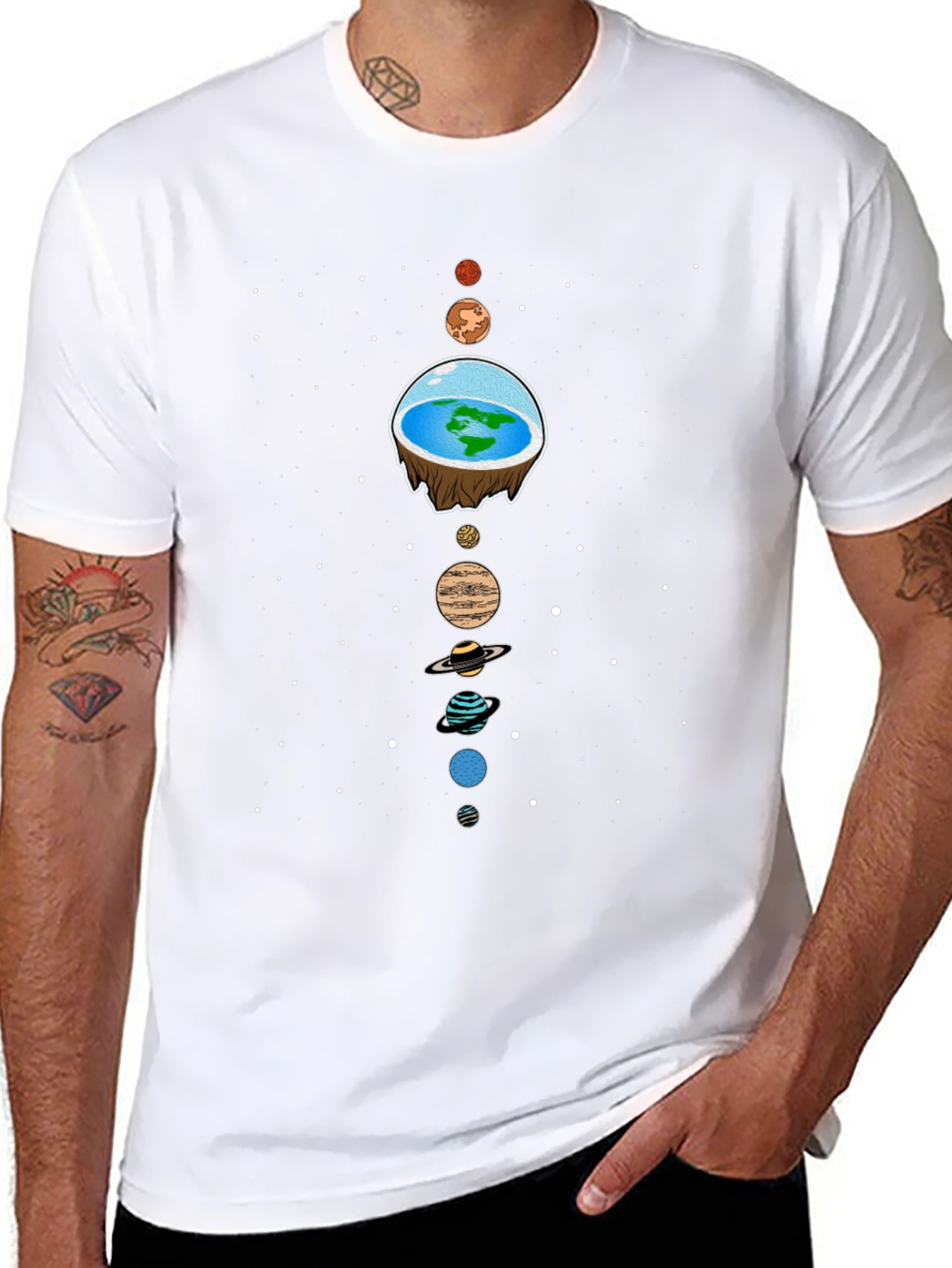 Flat Earth Solar System T-Shirt