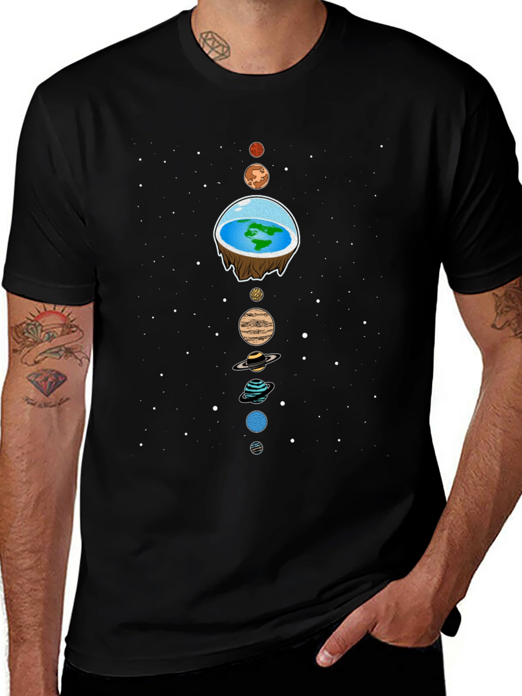 Flat Earth Solar System T-Shirt