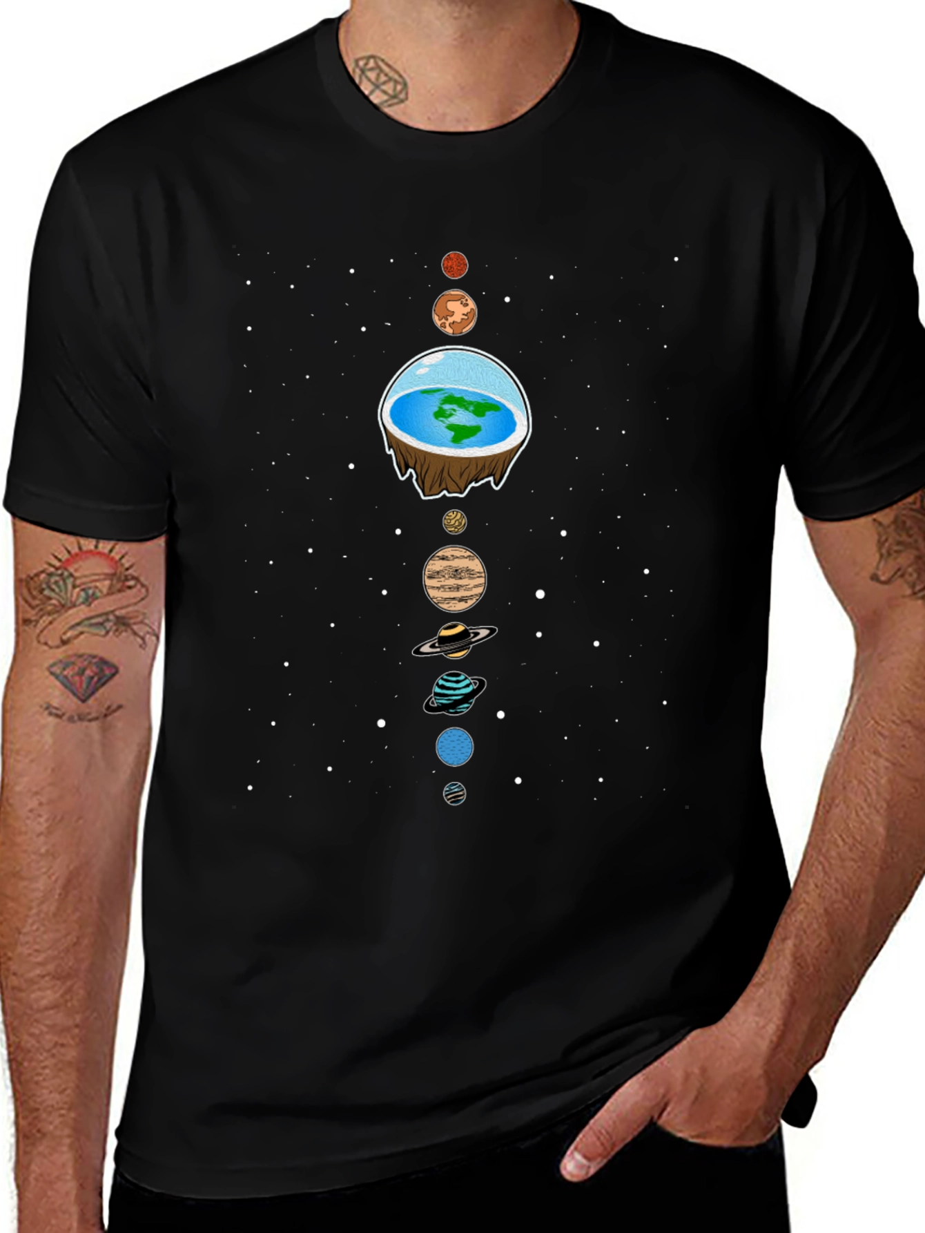 Flat Earth Solar System T-Shirt