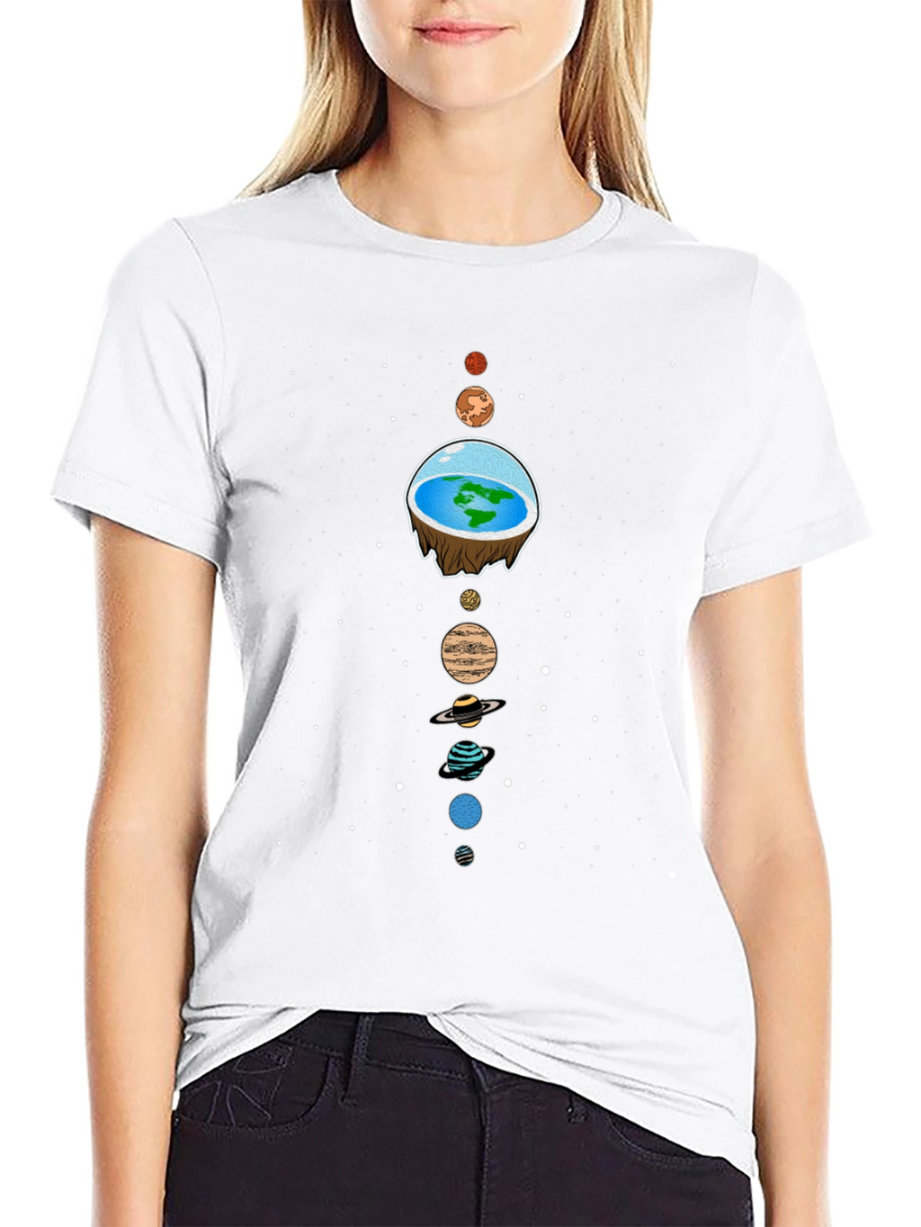 Flat Earth Solar System T-Shirt