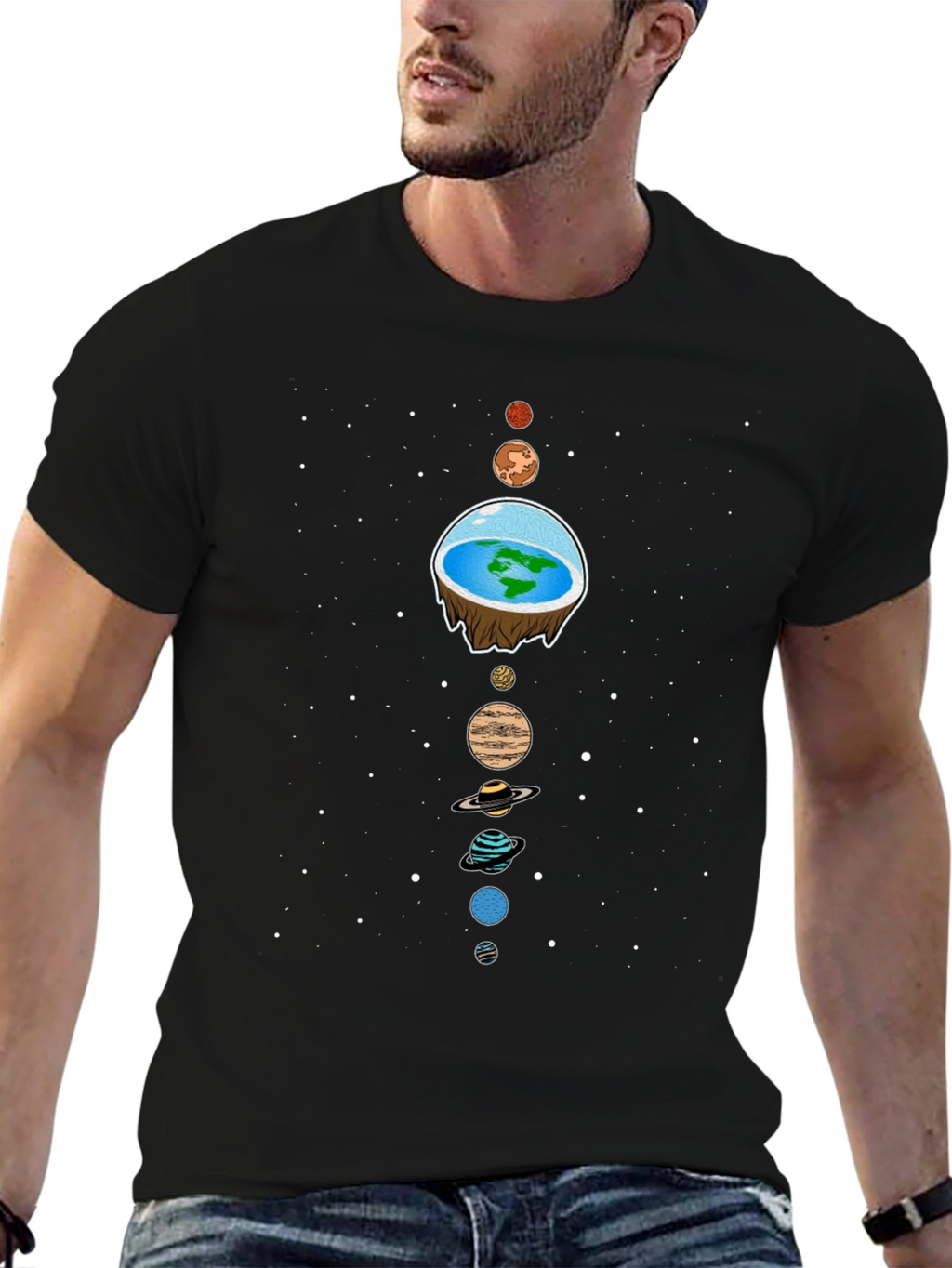 Flat Earth Solar System T-Shirt