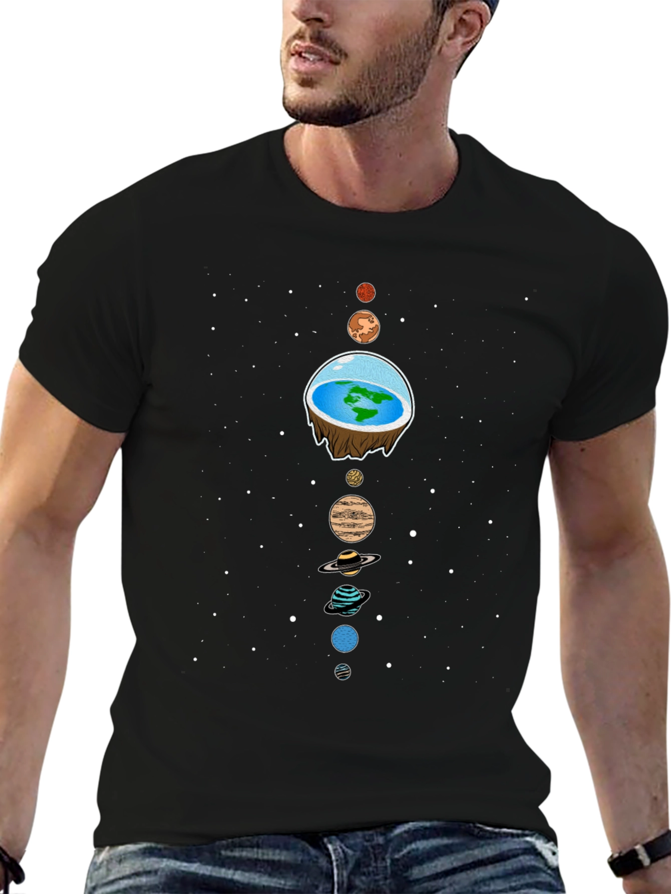 Flat Earth Solar System T-Shirt