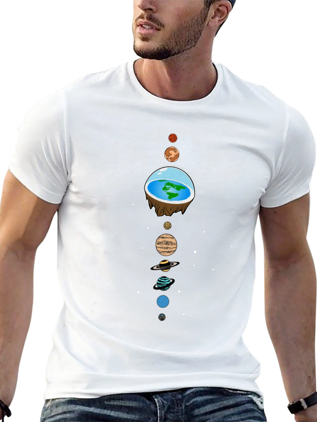 Flat Earth Solar System T-Shirt