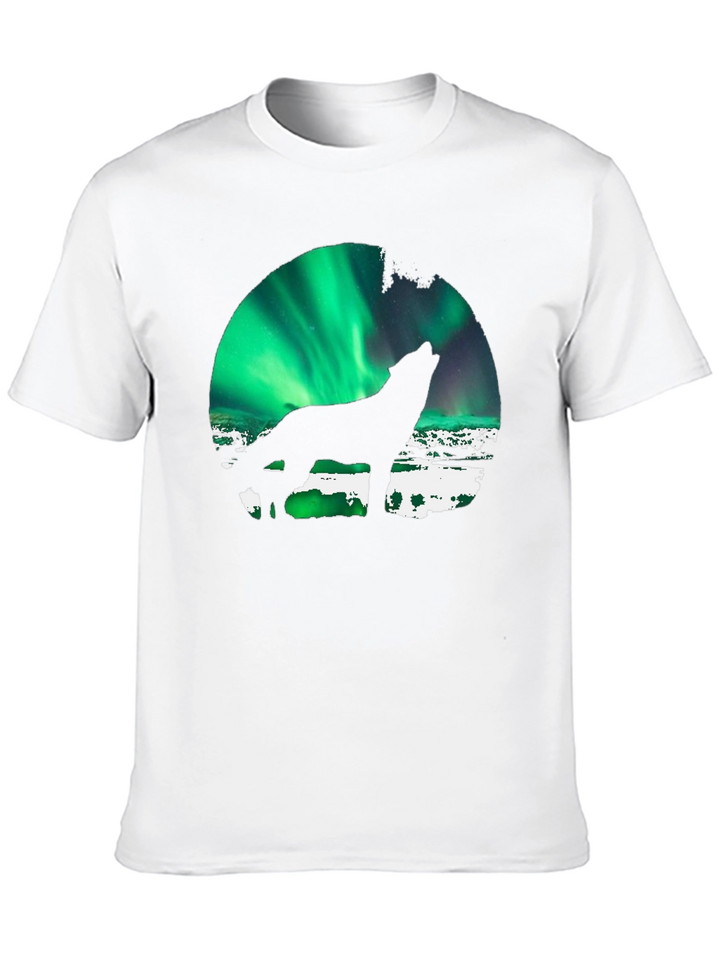 Wolf Howling Aurora Borealis T-Shirt