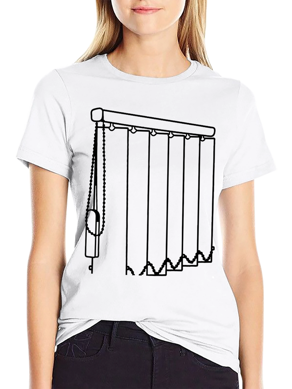 Vertical Blinds Graphic Tee - Modern Window Covering Shirt