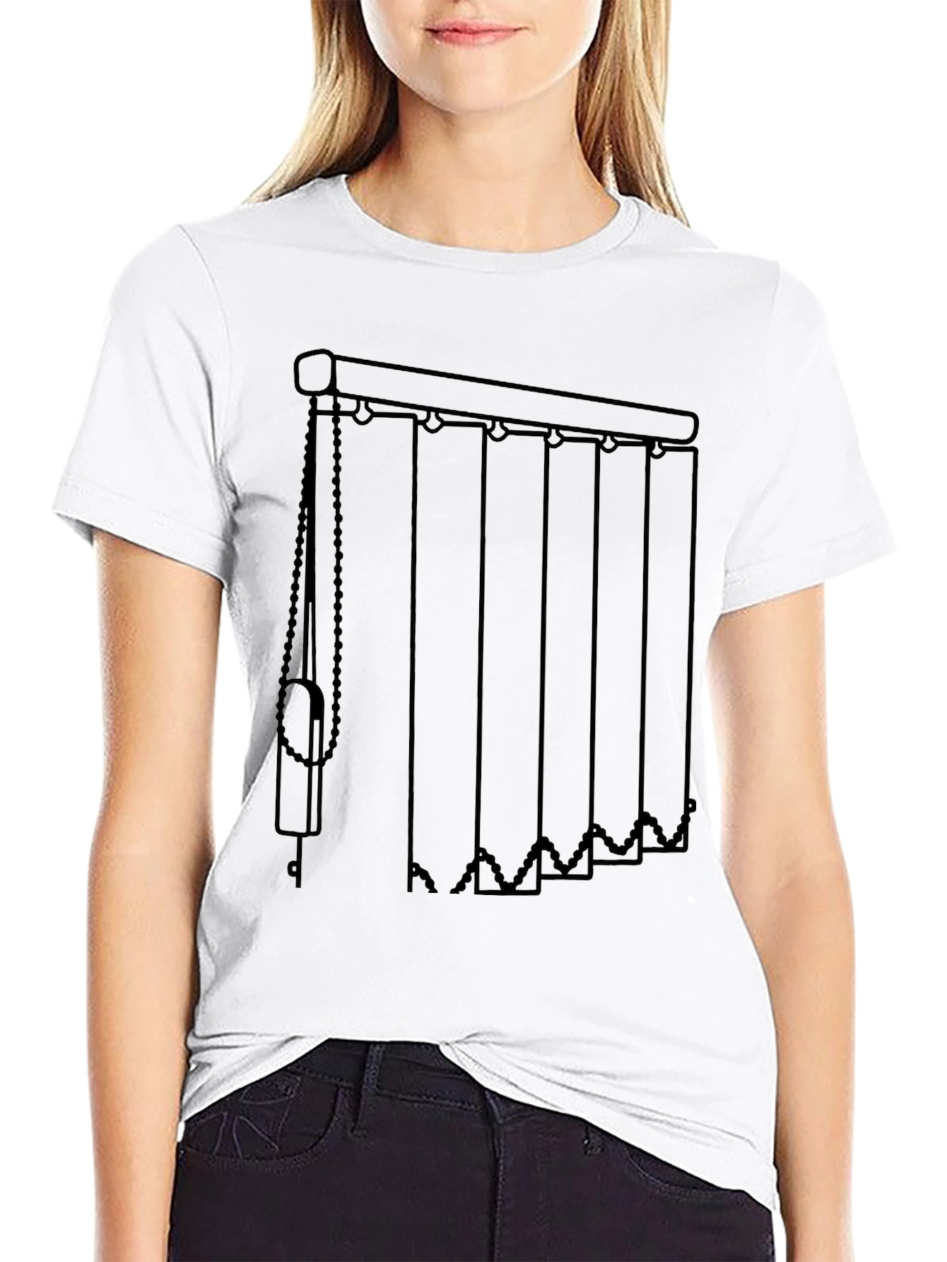 Vertical Blinds Graphic Tee - Modern Window Covering Shirt