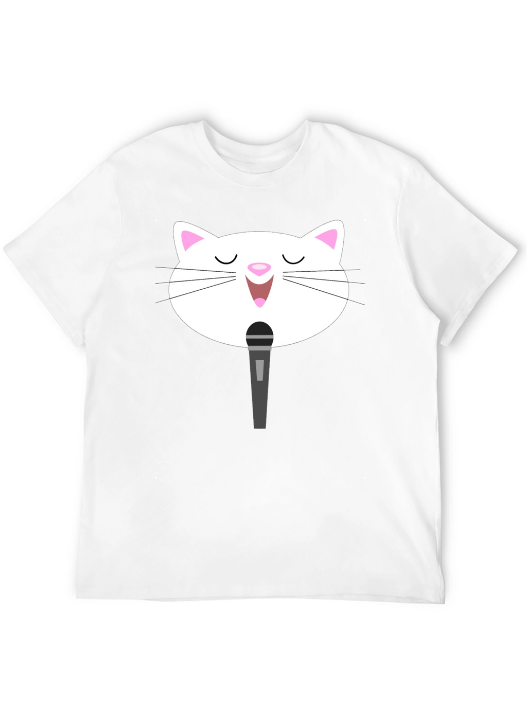 Singing Cat T-Shirt - Black Graphic Tee