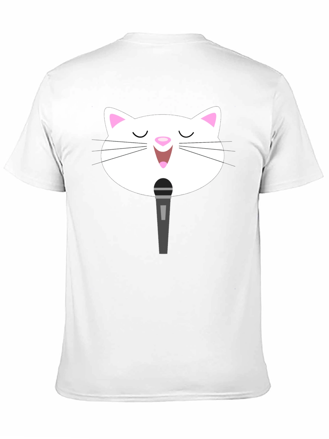 Singing Cat T-Shirt - Black Graphic Tee