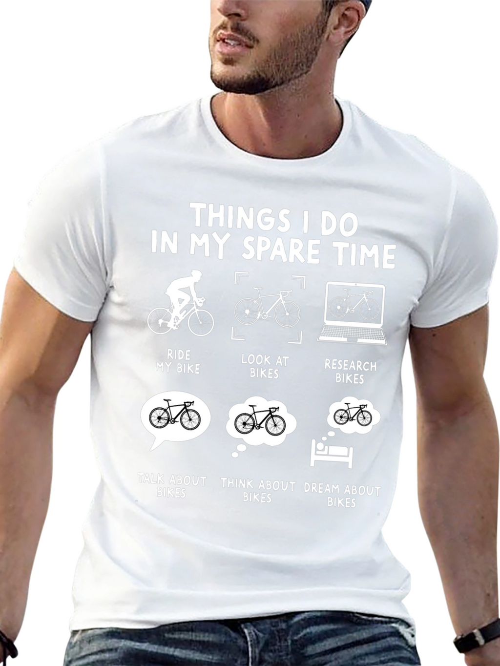Biking Spare Time T-Shirt - Ride Look Research Bikes