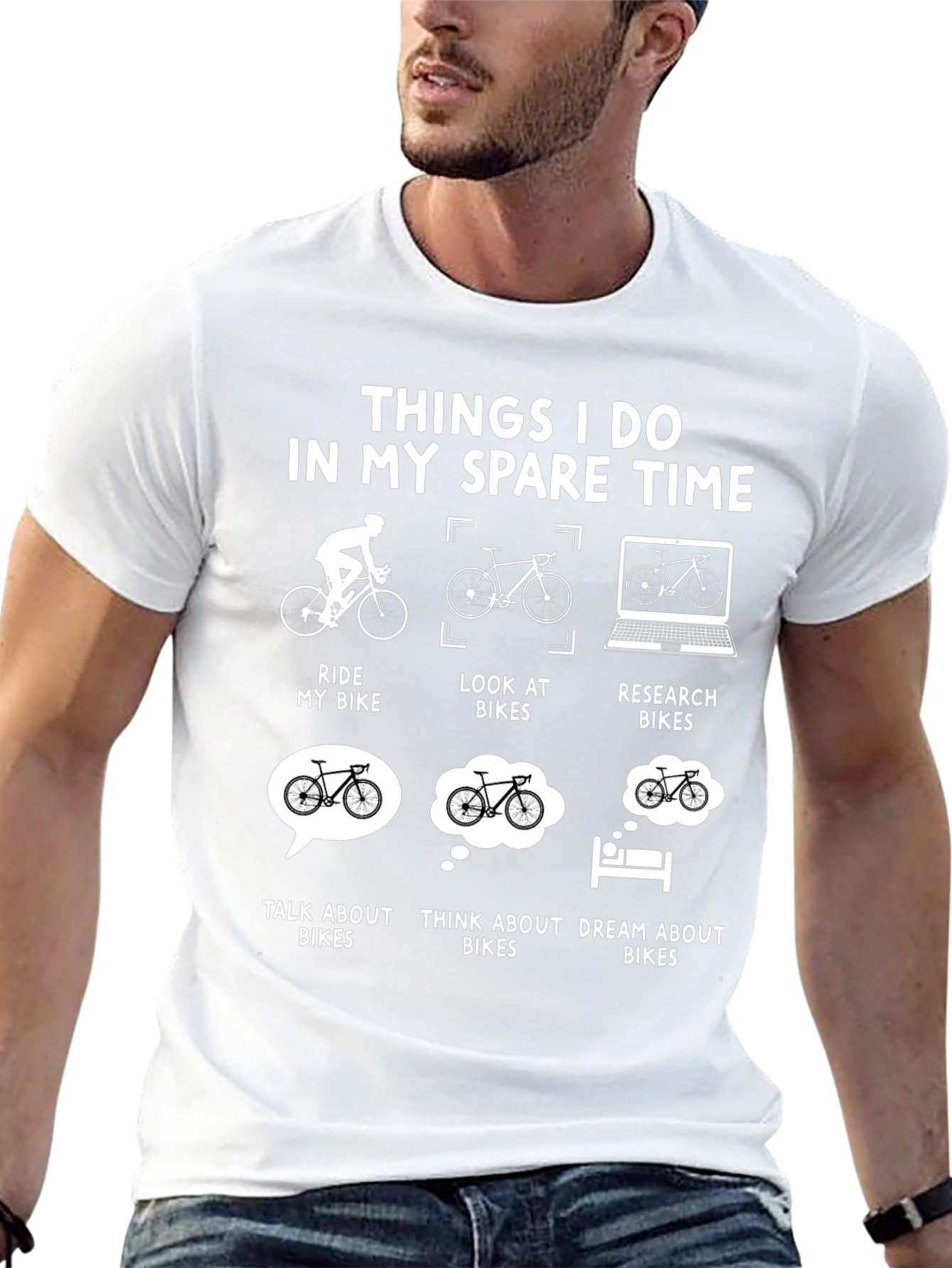 Biking Spare Time T-Shirt - Ride Look Research Bikes