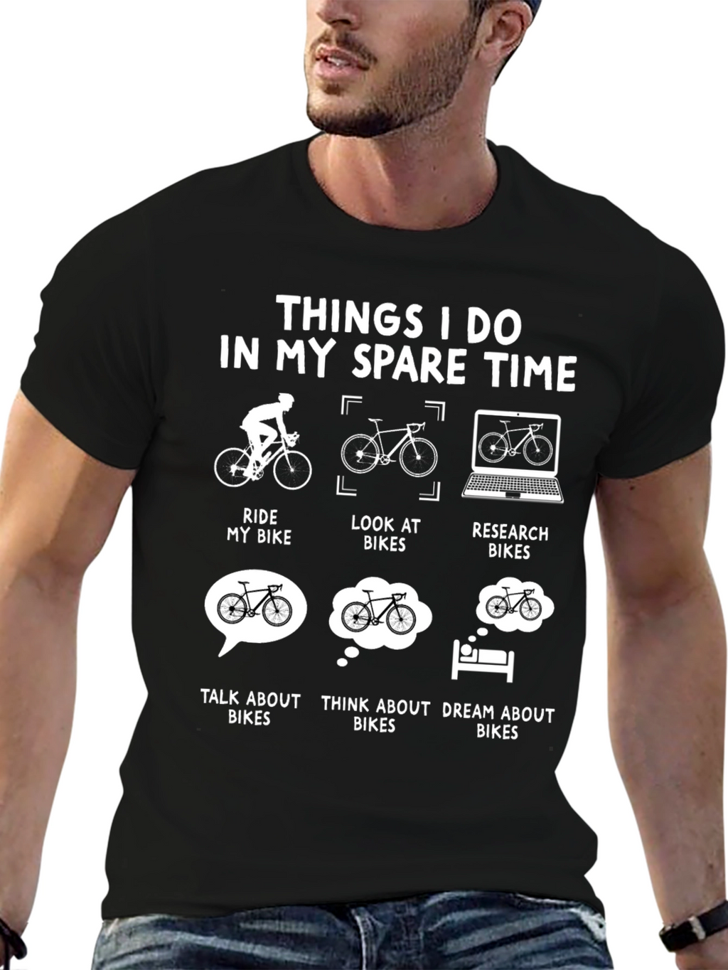 Biking Spare Time T-Shirt - Ride Look Research Bikes