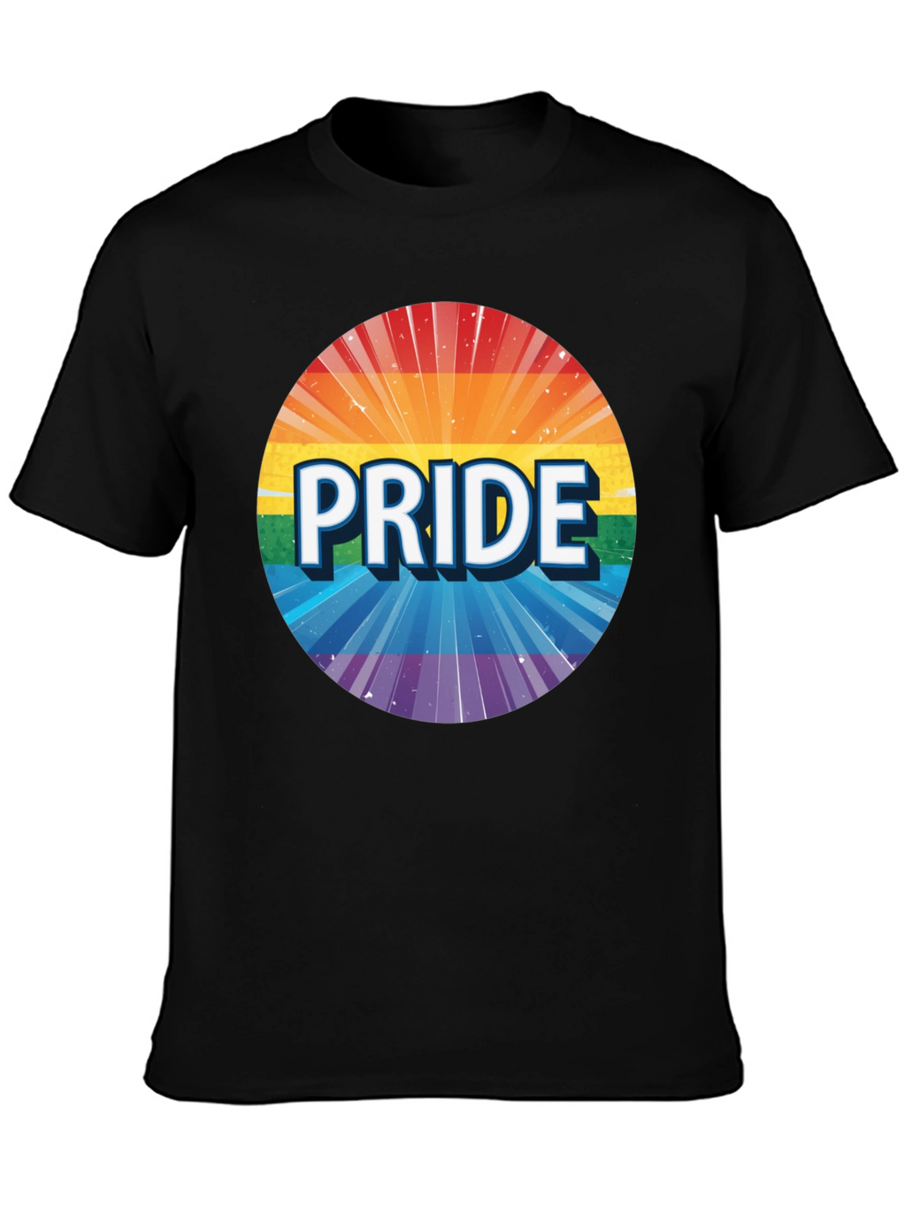 Pride Rainbow Graphic Tee - Unisex Black T-Shirt