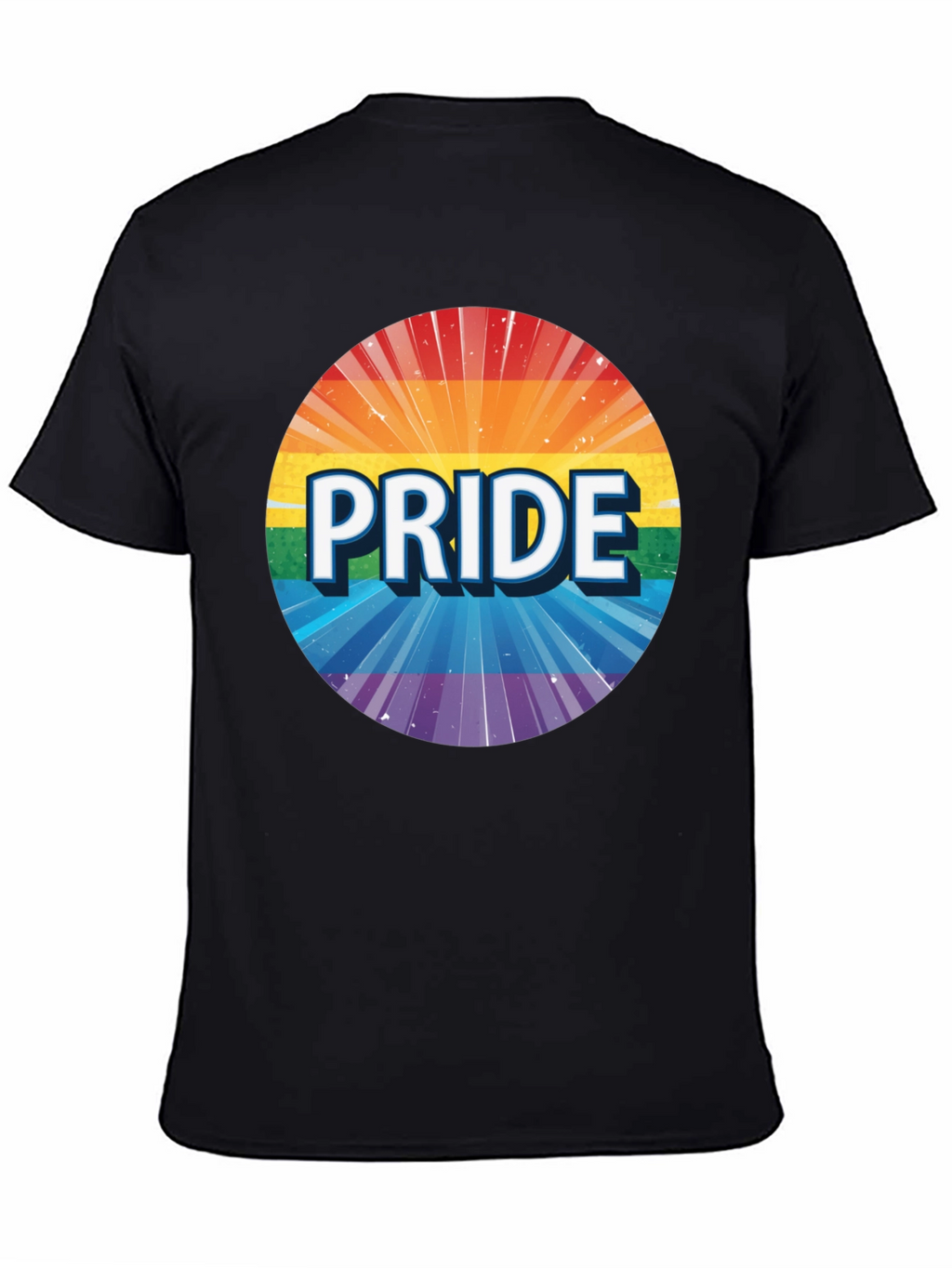Pride Rainbow Graphic Tee - Unisex Black T-Shirt