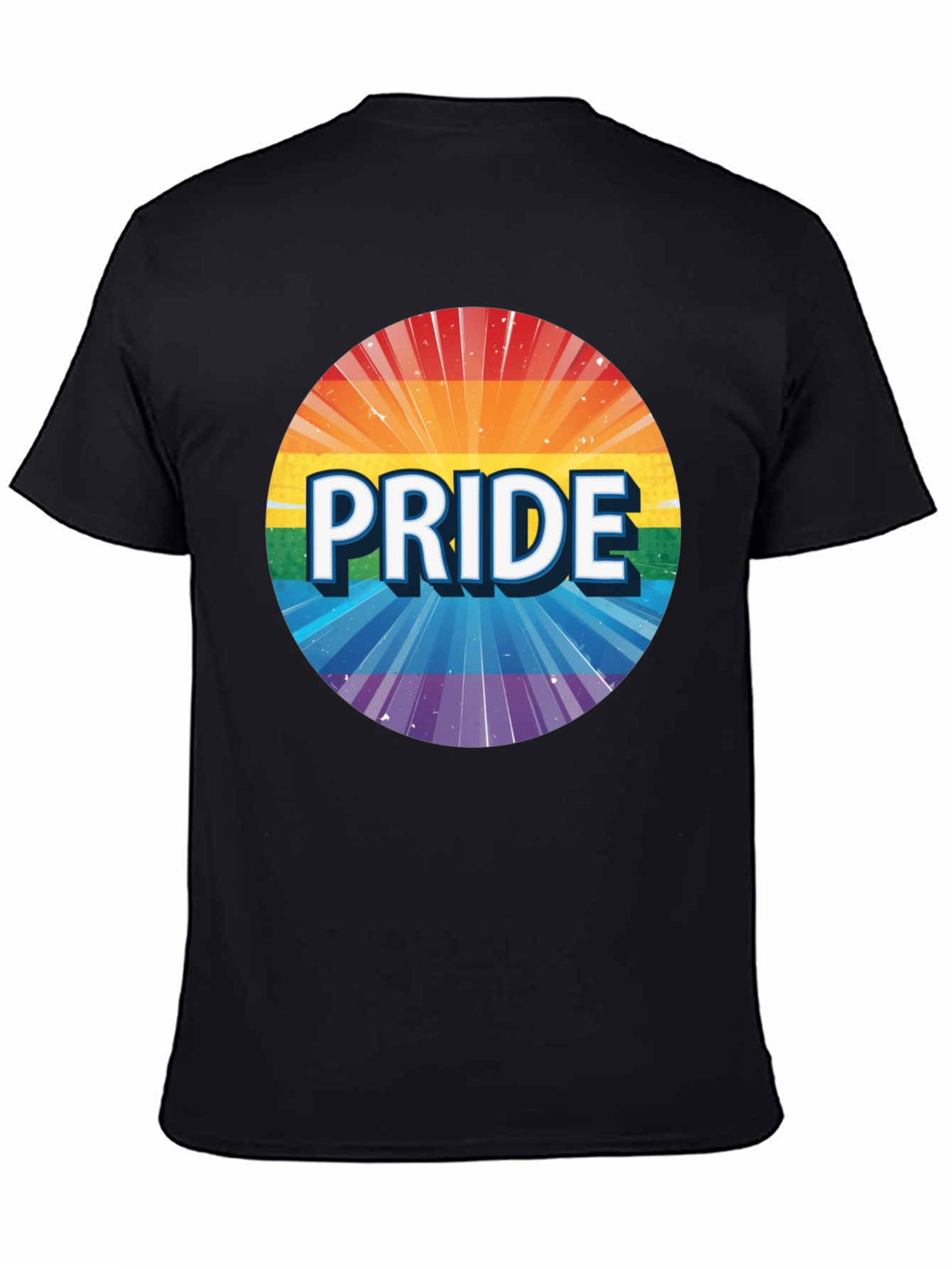 Pride Rainbow Graphic Tee - Unisex Black T-Shirt