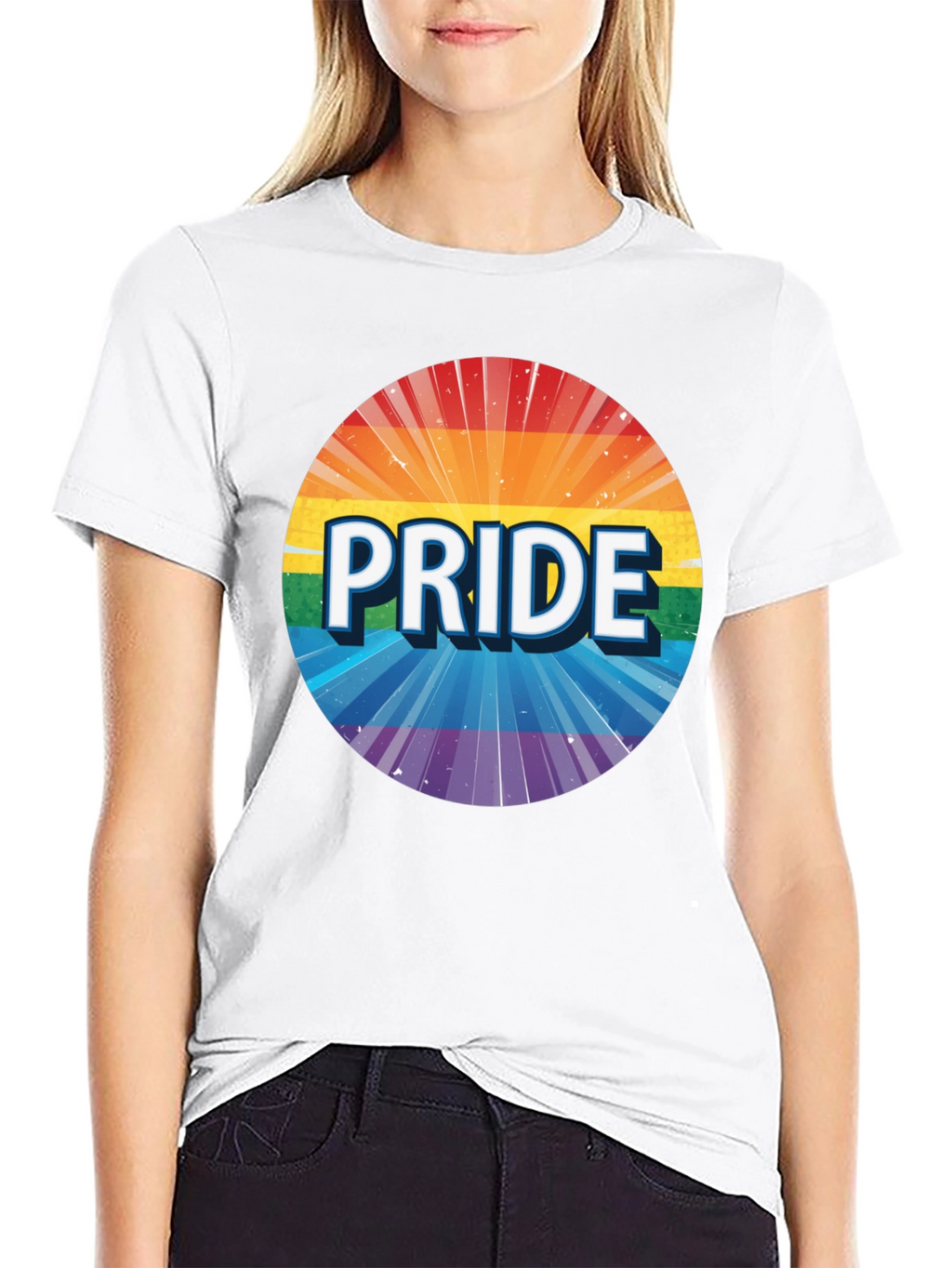 Pride Rainbow Graphic Tee - Unisex Black T-Shirt