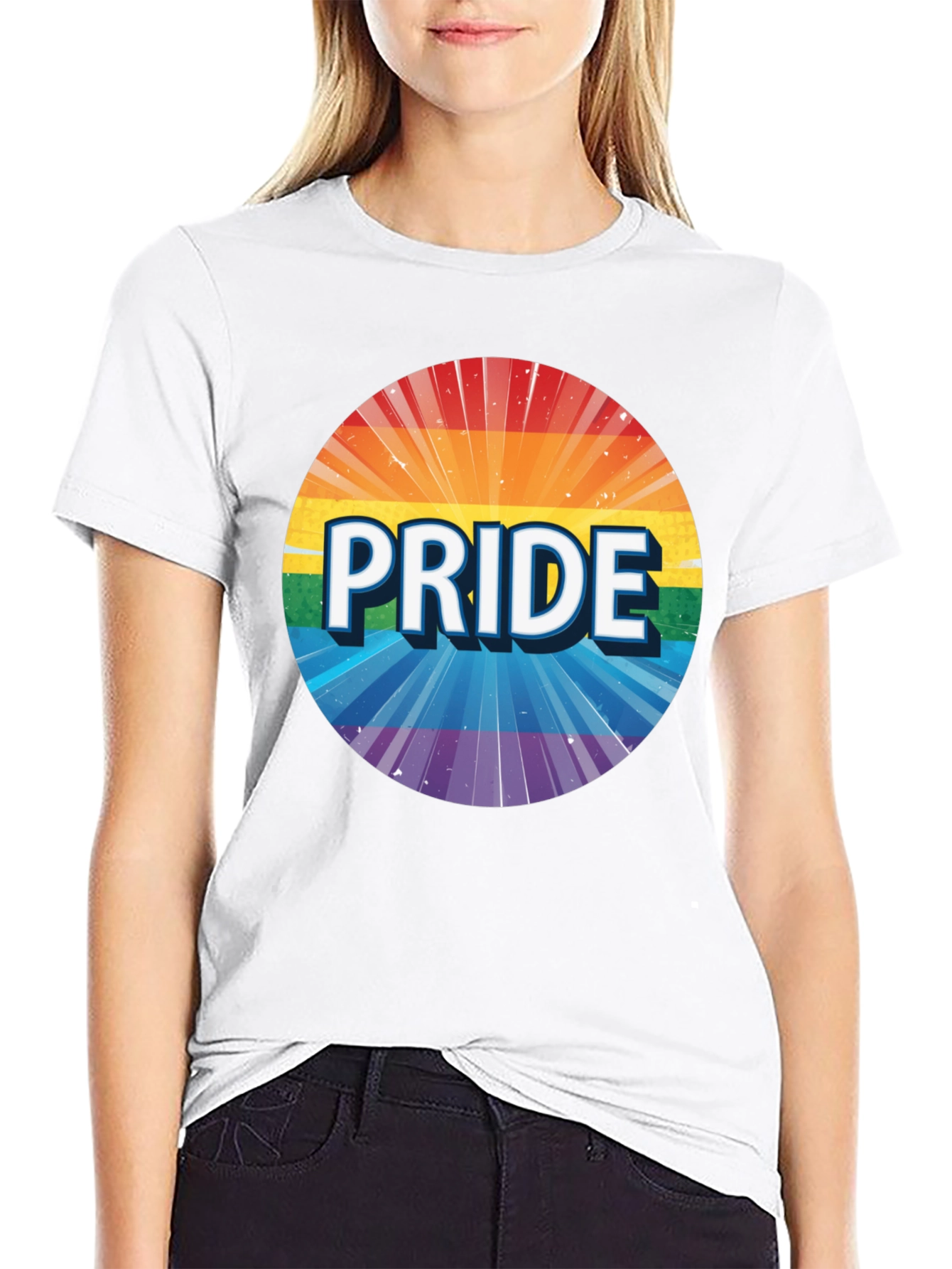 Pride Rainbow Graphic Tee - Unisex Black T-Shirt