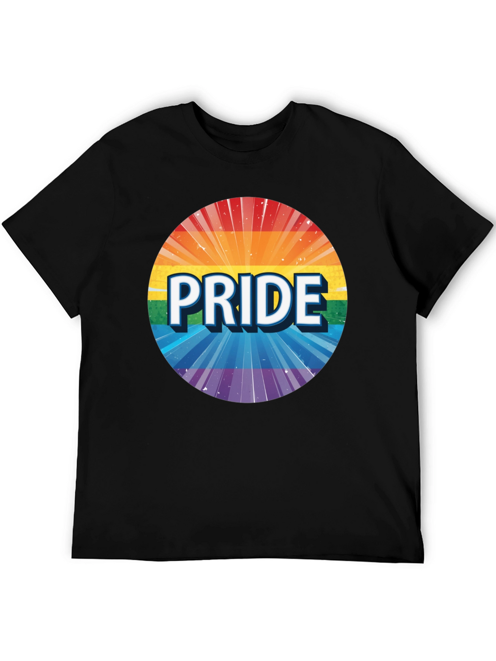 Pride Rainbow Graphic Tee - Unisex Black T-Shirt