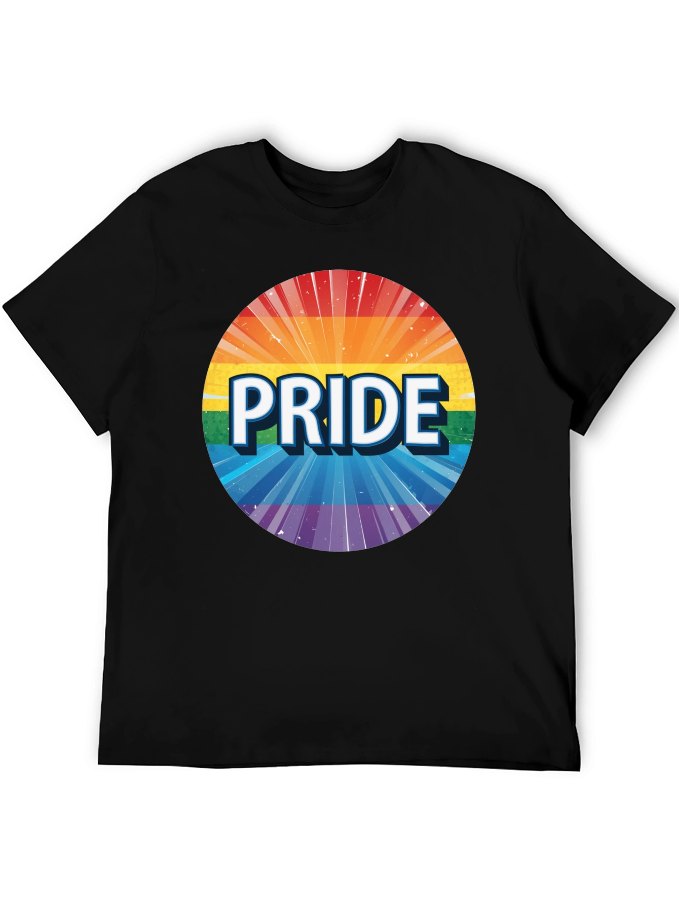 Pride Rainbow Graphic Tee - Unisex Black T-Shirt