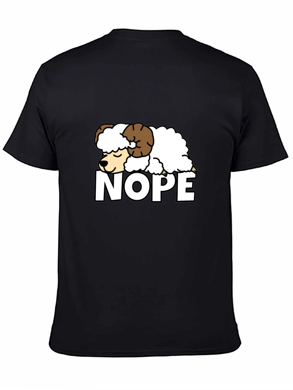 Nope Sheep Graphic Tee - Funny Lazy Animal T-Shirt