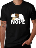 Nope Sheep Graphic Tee - Funny Lazy Animal T-Shirt