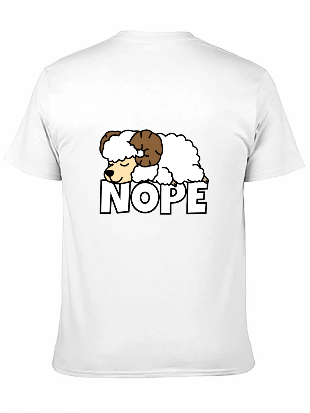 Nope Sheep Graphic Tee - Funny Lazy Animal T-Shirt