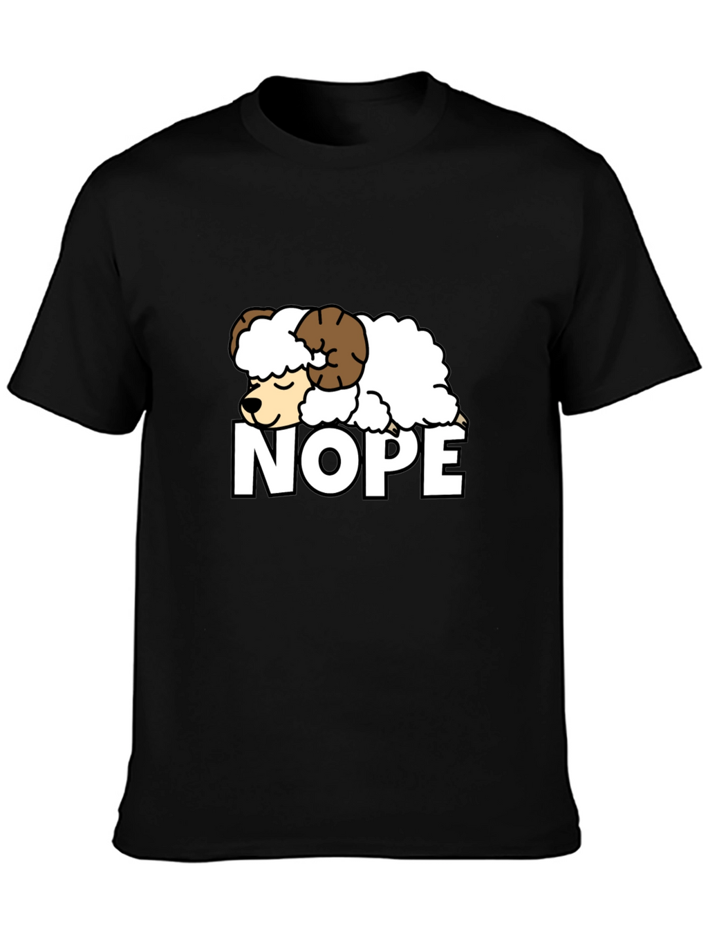 Nope Sheep Graphic Tee - Funny Lazy Animal T-Shirt