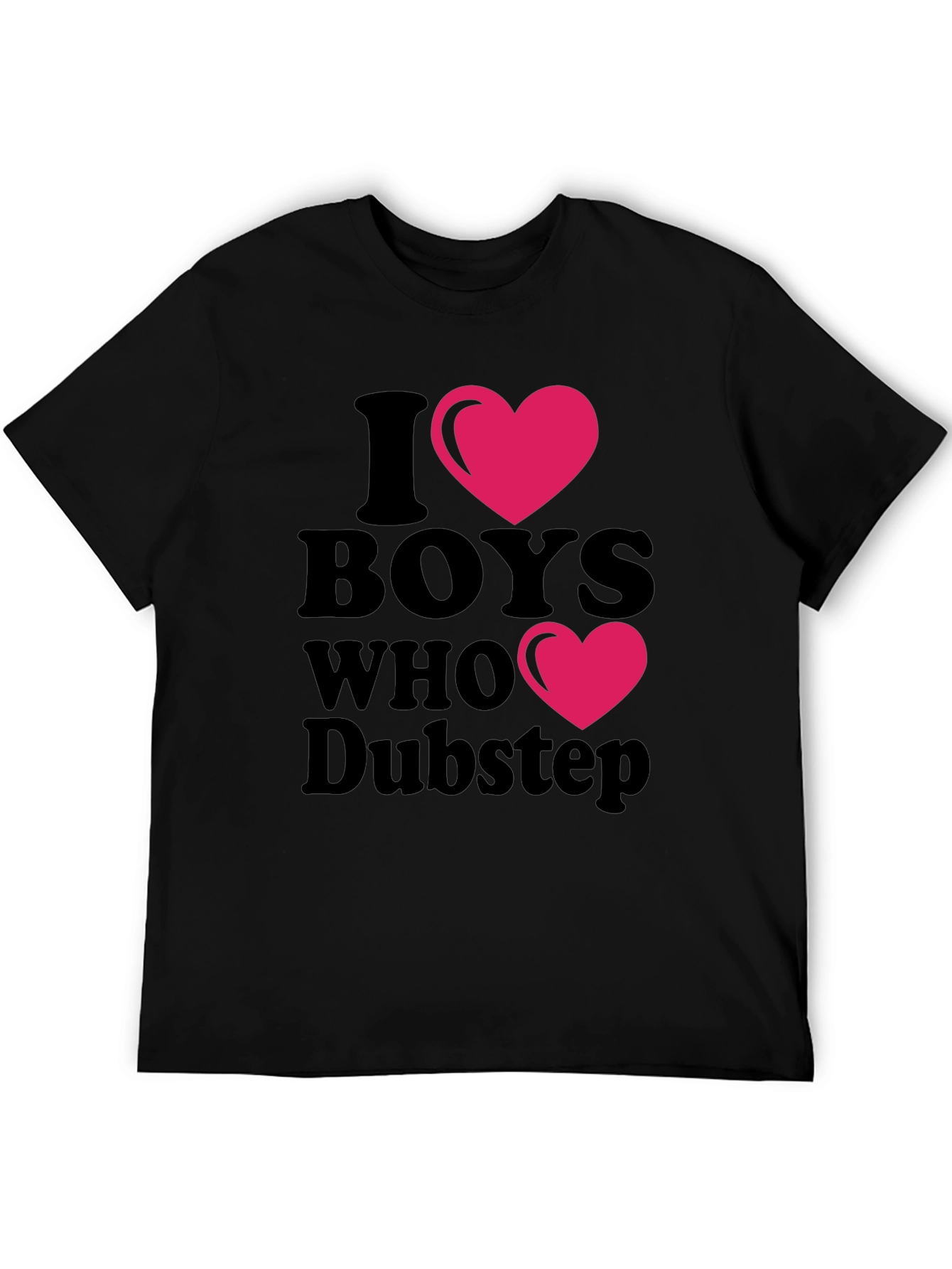 I Heart Boys Who Dubstep Black T-Shirt