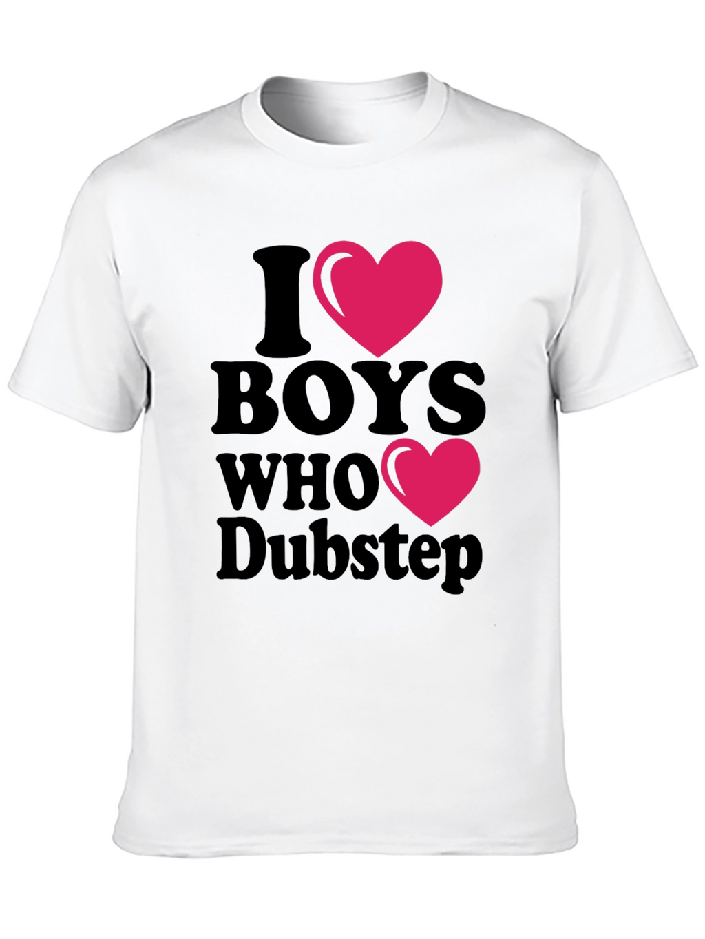 I Heart Boys Who Dubstep Black T-Shirt