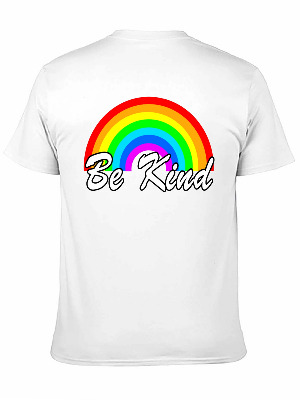 Be Kind Rainbow Graphic T-Shirt - Black