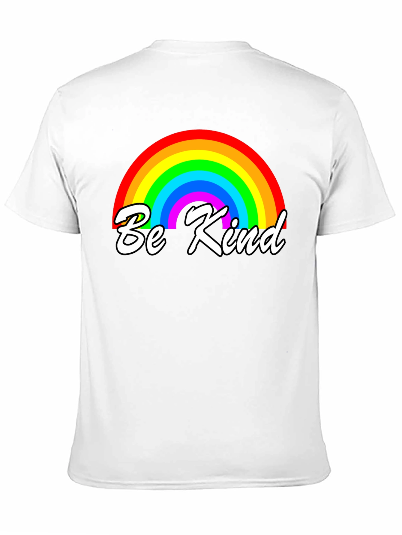 Be Kind Rainbow Graphic T-Shirt - Black