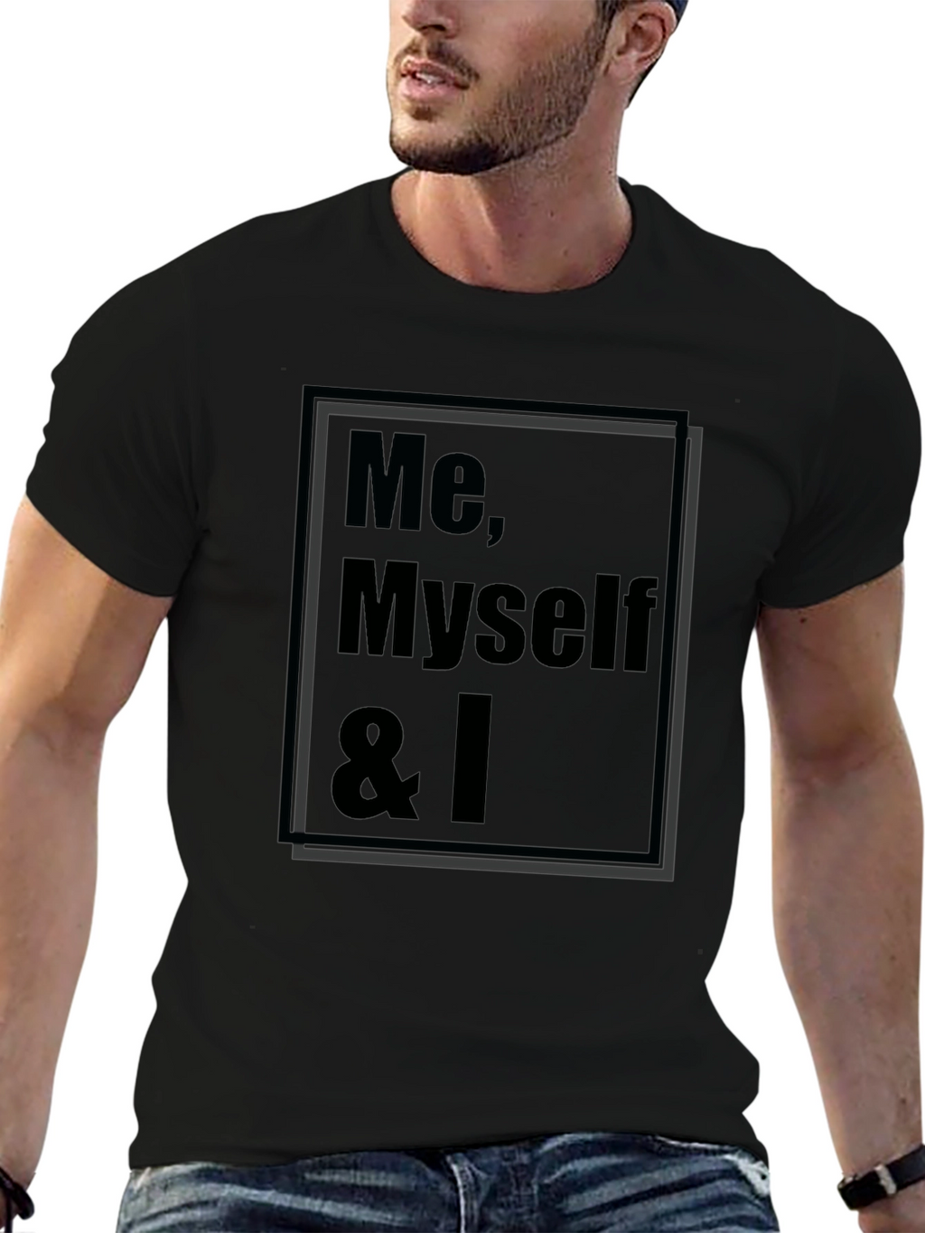 Me Myself & I Graphic T-Shirt - Black