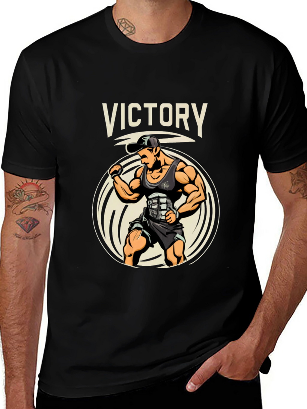 Victory Fitness Graphic Tee - Gym Motivation Shirt