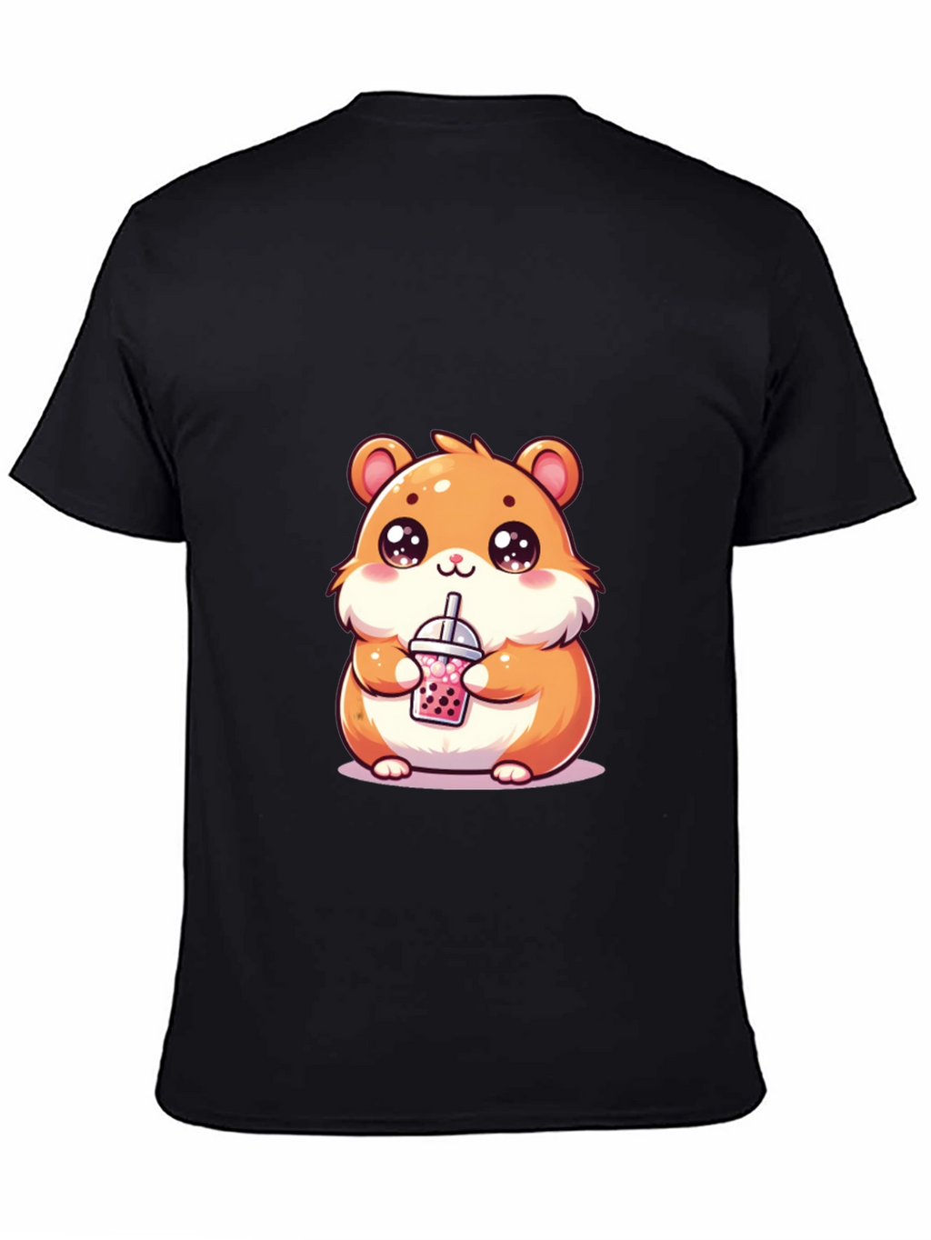 Cute Hamster Boba Tea Graphic T-Shirt