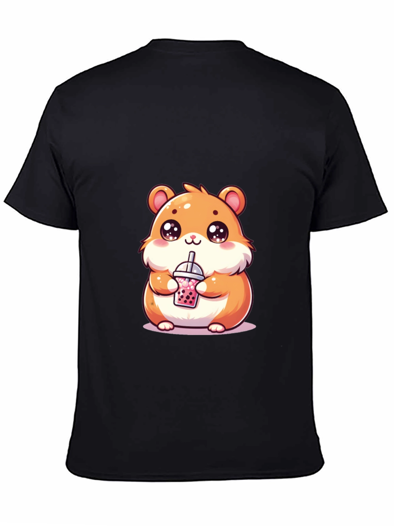 Cute Hamster Boba Tea Graphic T-Shirt