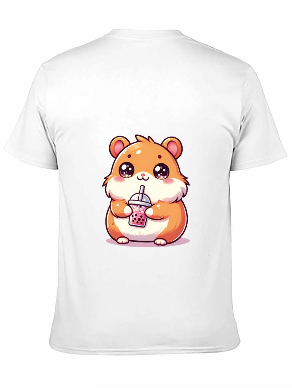 Cute Hamster Boba Tea Graphic T-Shirt