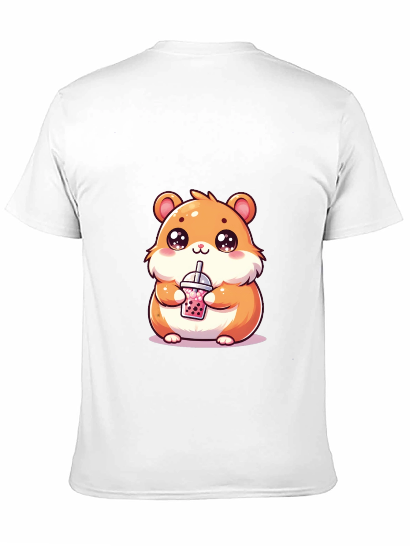Cute Hamster Boba Tea Graphic T-Shirt