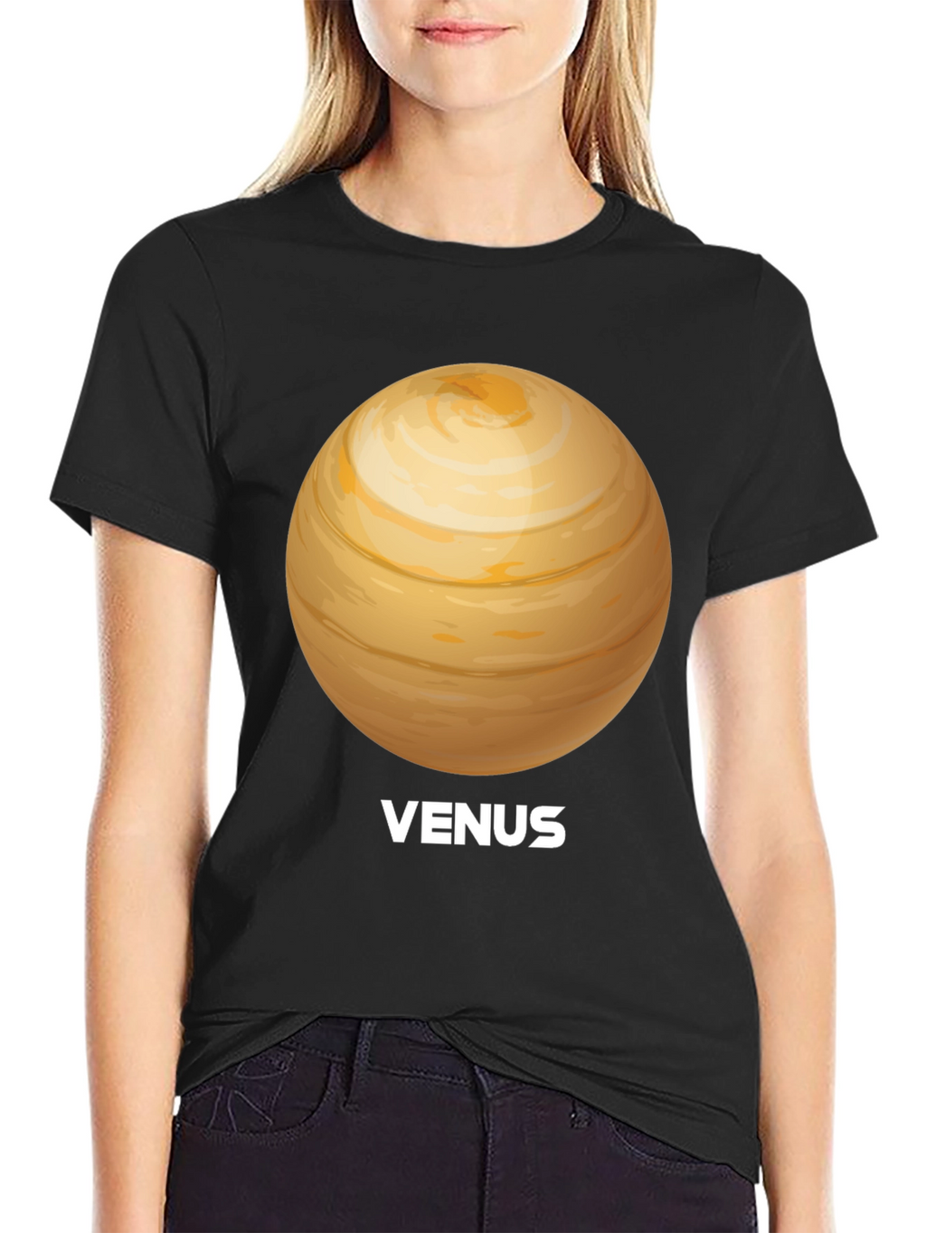 Venus Planet Graphic Tee - Unisex Black T-Shirt