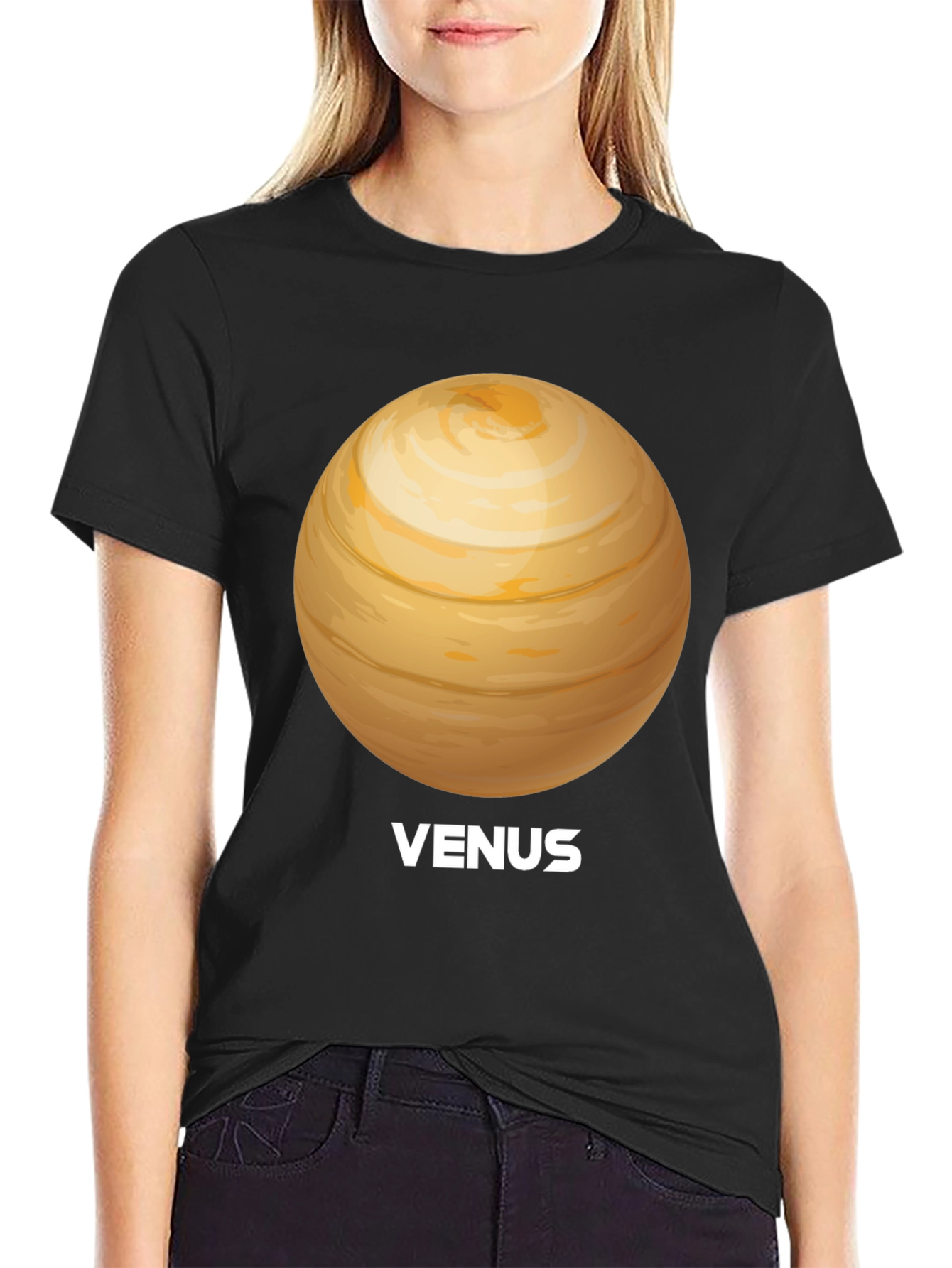 Venus Planet Graphic Tee - Unisex Black T-Shirt