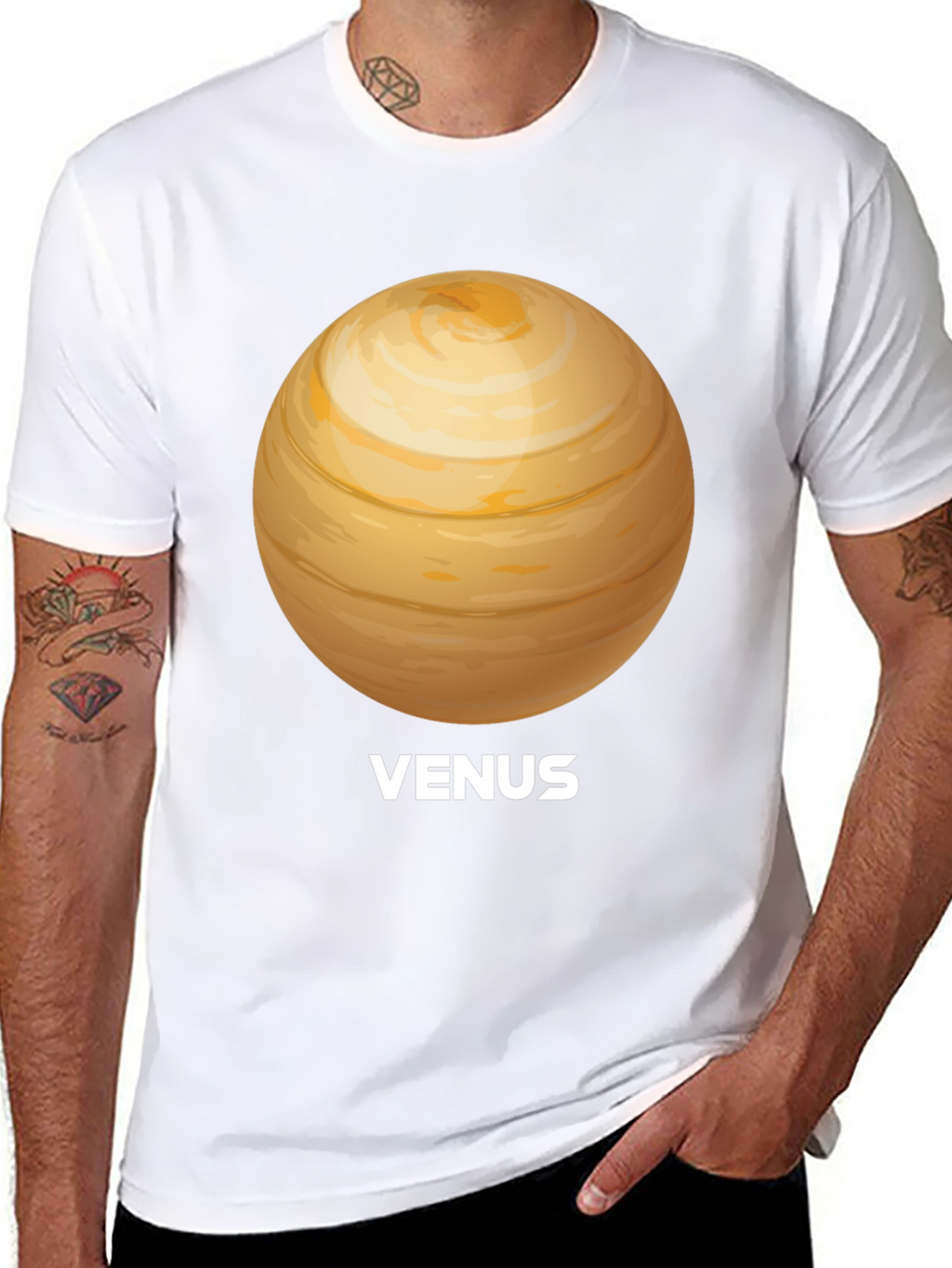 Venus Planet Graphic Tee - Unisex Black T-Shirt