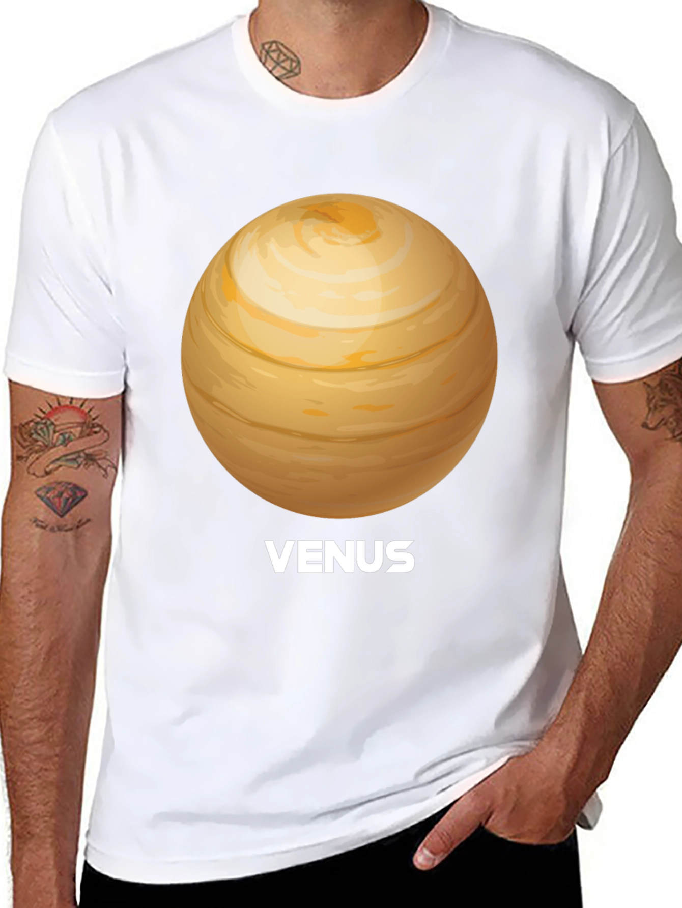 Venus Planet Graphic Tee - Unisex Black T-Shirt