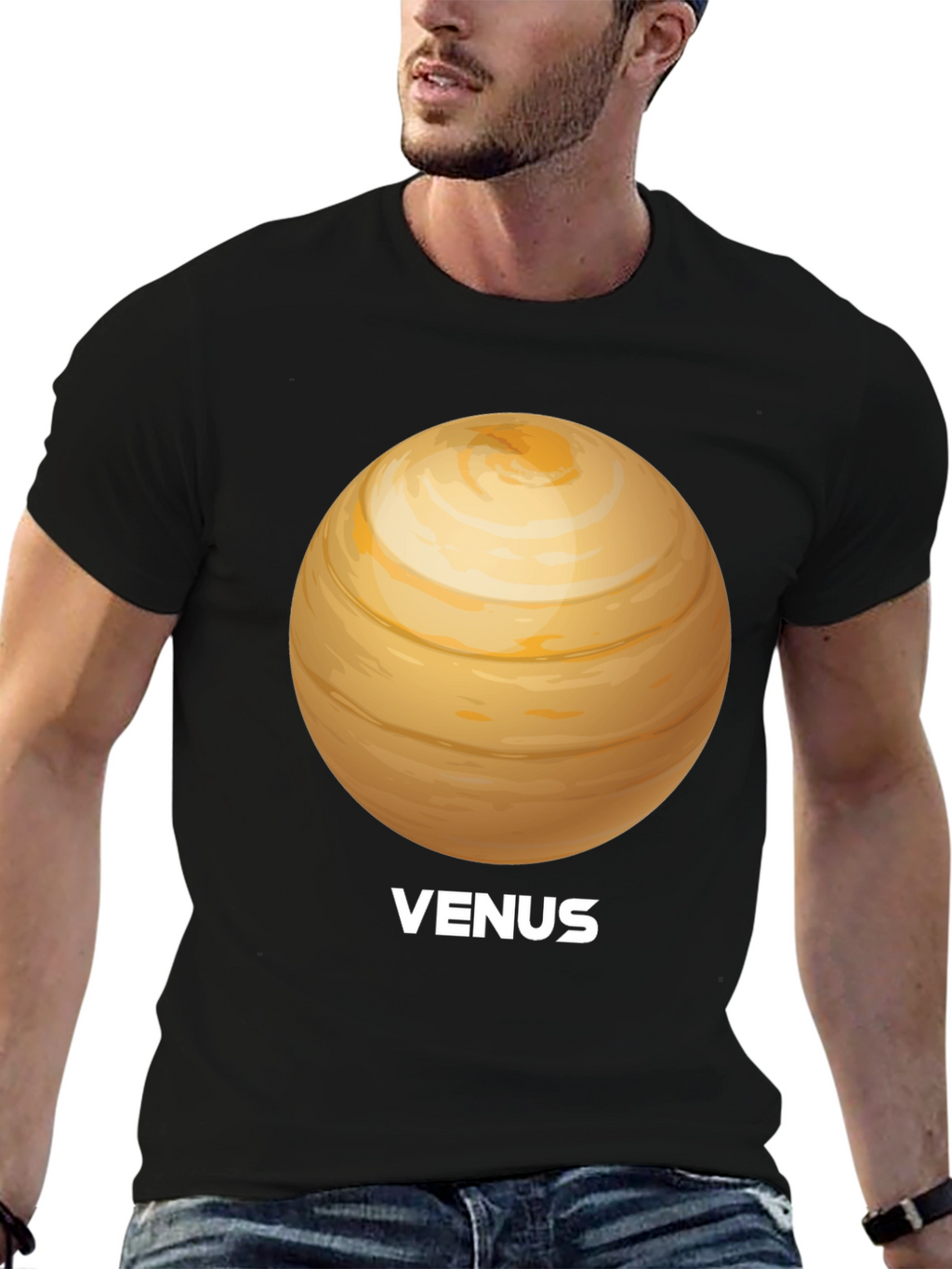 Venus Planet Graphic Tee - Unisex Black T-Shirt
