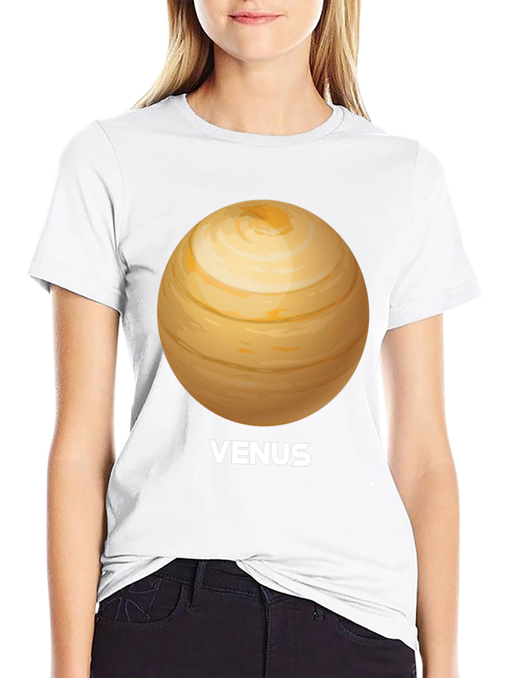 Venus Planet Graphic Tee - Unisex Black T-Shirt