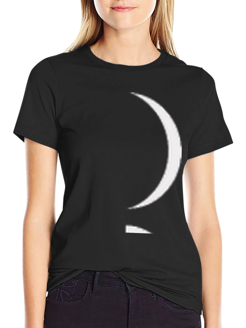 Abstract Graphic Black Tee